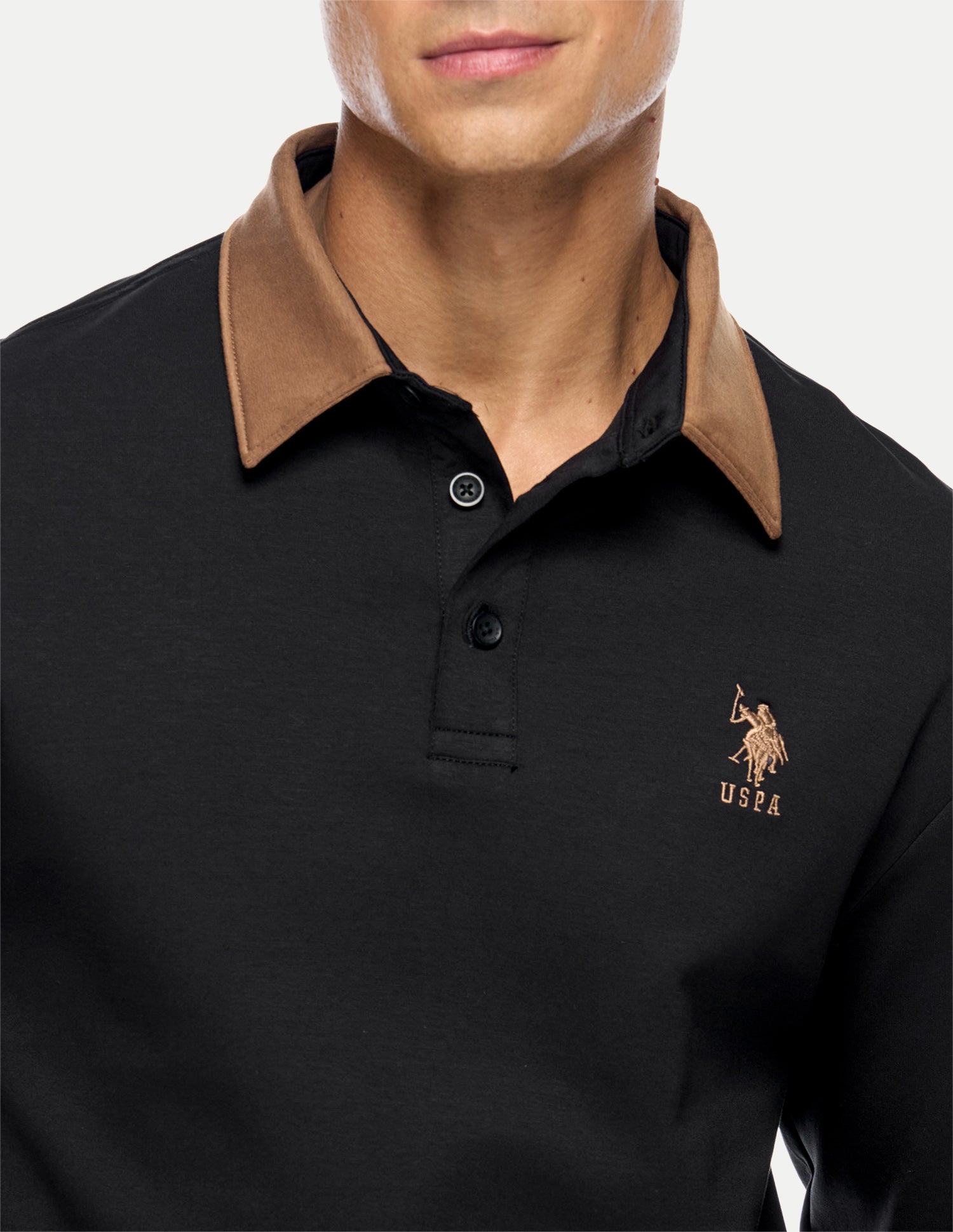 Solid Slim Fit Sweatshirt Black - U.S. Polo Assn. India | Large