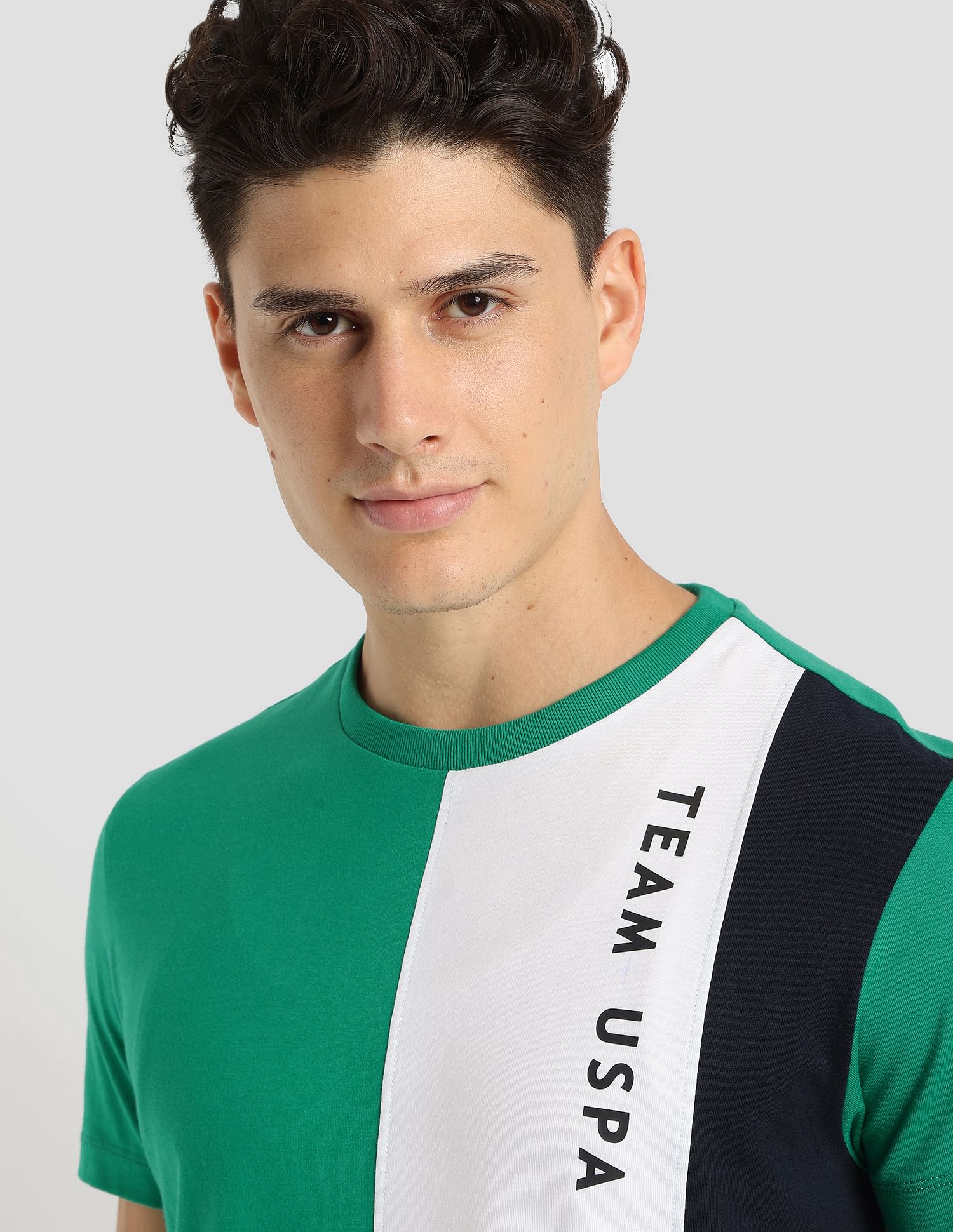 Colour Block Training T-Shirt Green - U.S. POLO ASSN. | Large