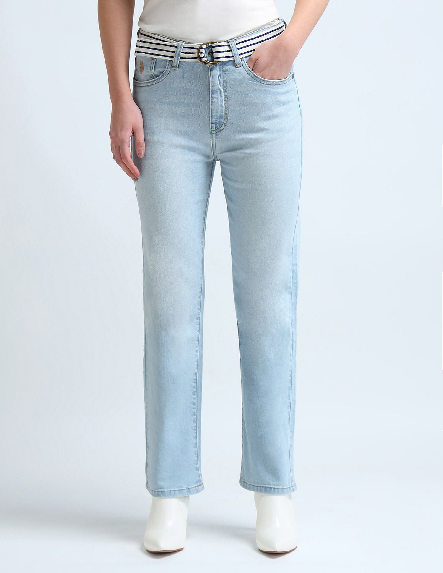 Straight Fit Blue Jeans Blue - U.S. POLO ASSN. | Large