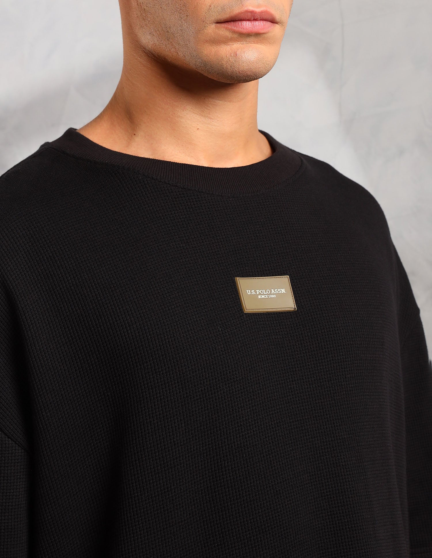 Oversized Fit Cotton PE001 Lounge T-Shirt - Pack Of 1 Black - U.S. POLO ASSN. | Large