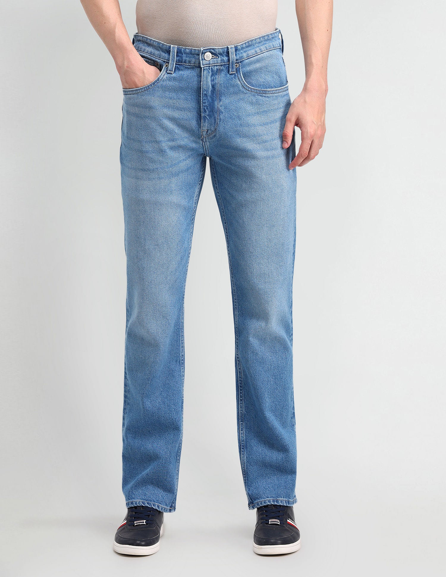 Harold Slim Straight Blue Jeans Blue - U.S. POLO ASSN. | Large