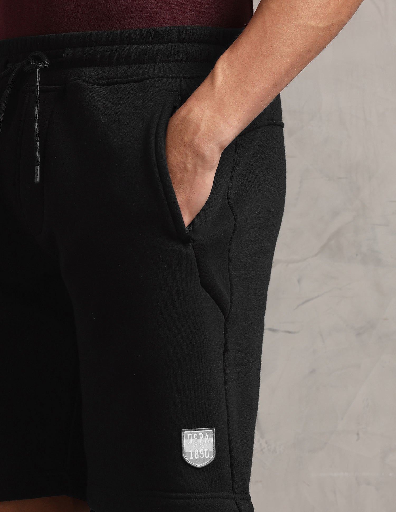 Comfort Fit Cotton Rich OES09-PL Lounge Shorts - Pack Of 1 Black - U.S. Polo Assn. India | Large