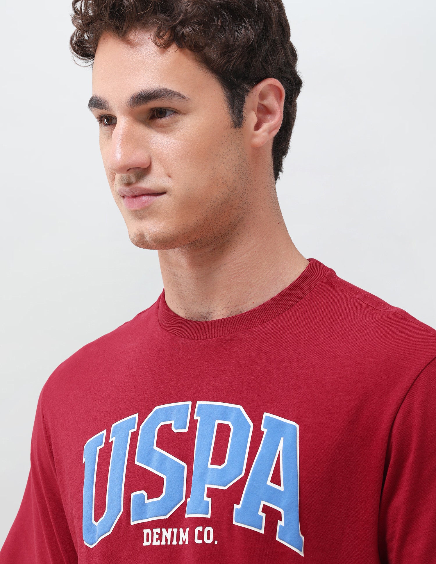 Brand Printed Relaxed Fit T-Shirt Red - U.S. Polo Assn. India | Large