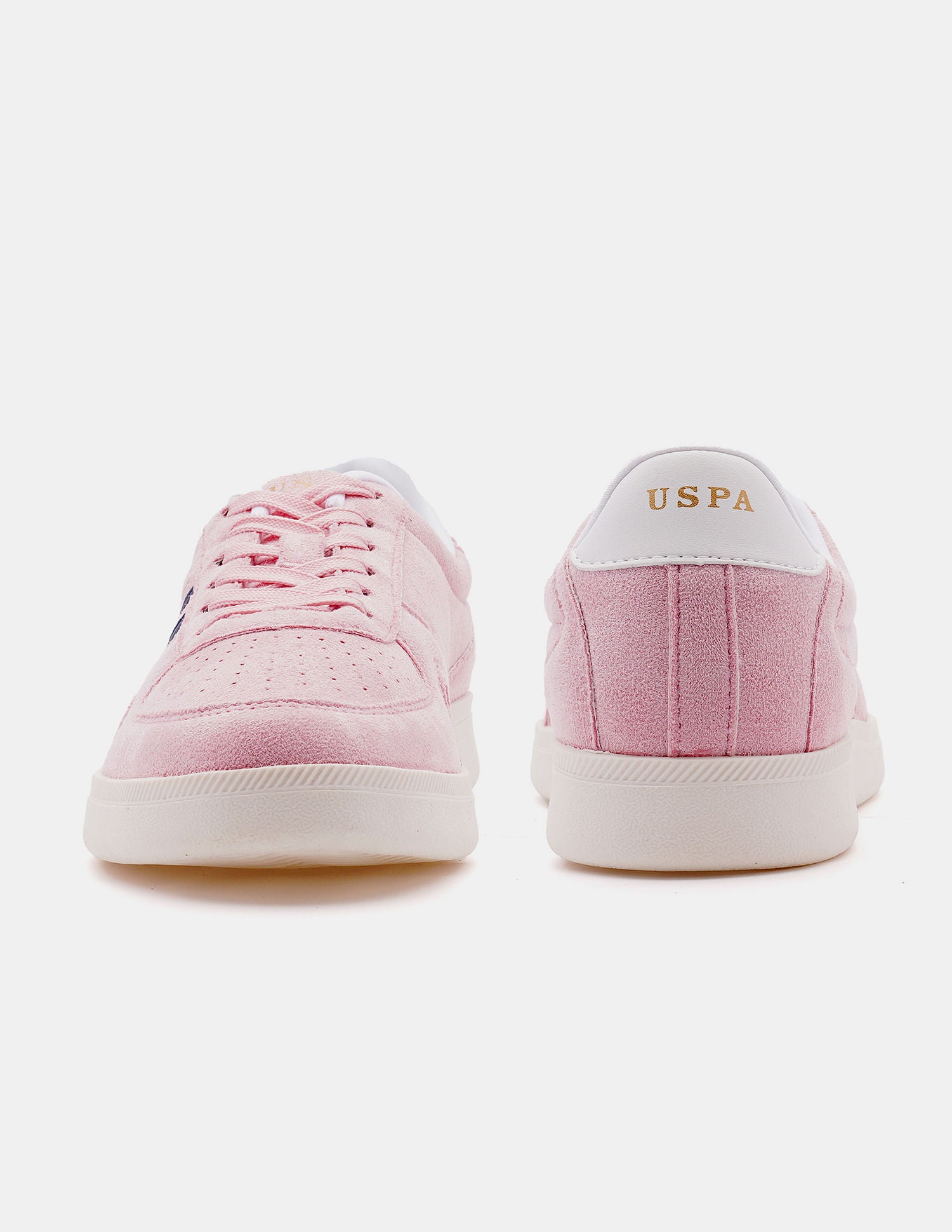 Women Round Toe Edda Striped Sneakers Pink - U.S. POLO ASSN. | Large