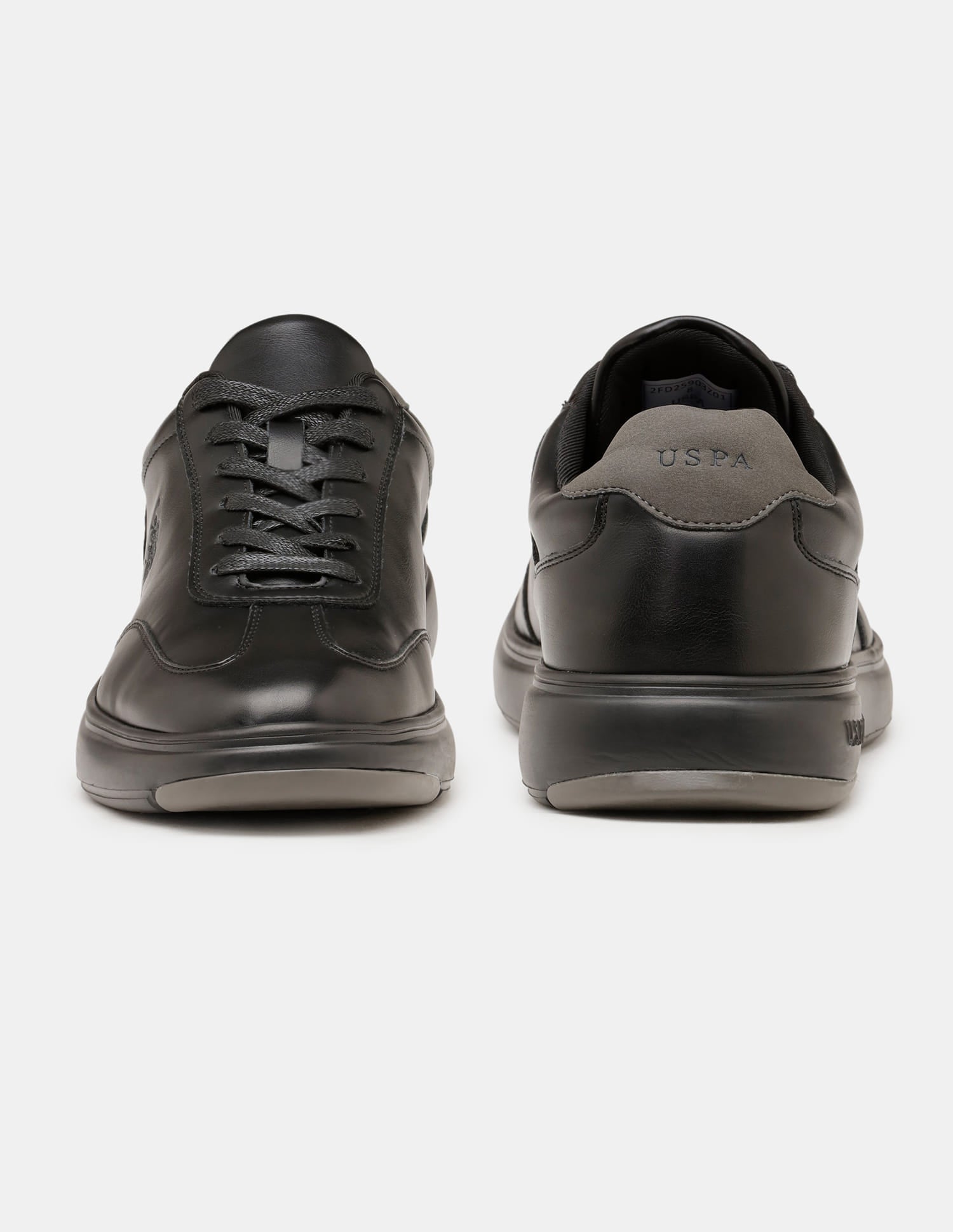 Round Toe Lace Ups Como 2.0 Sneakers Black - U.S. Polo Assn. India | Large