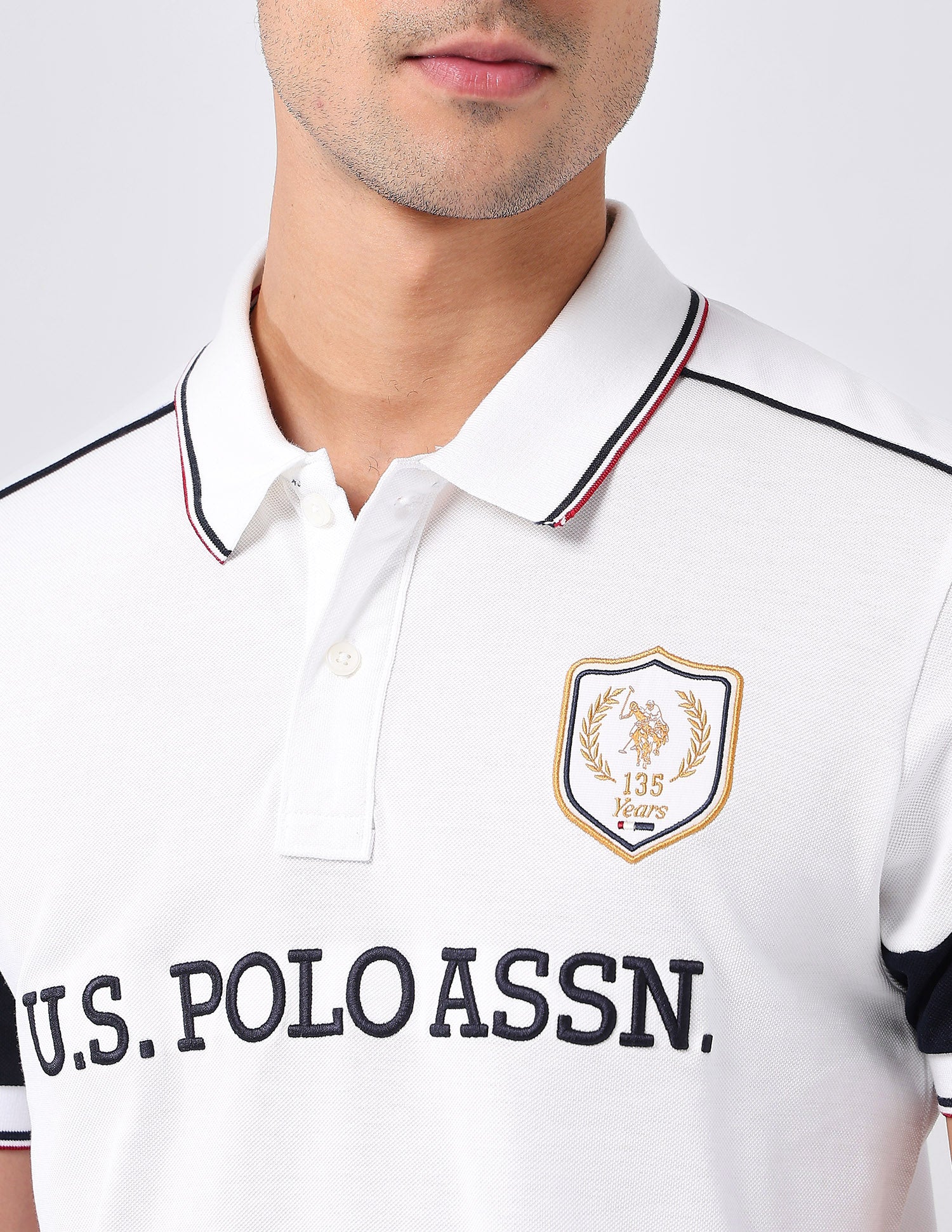 Brand Embroidered Regular Fit Polo Shirt White - U.S. POLO ASSN. | Large