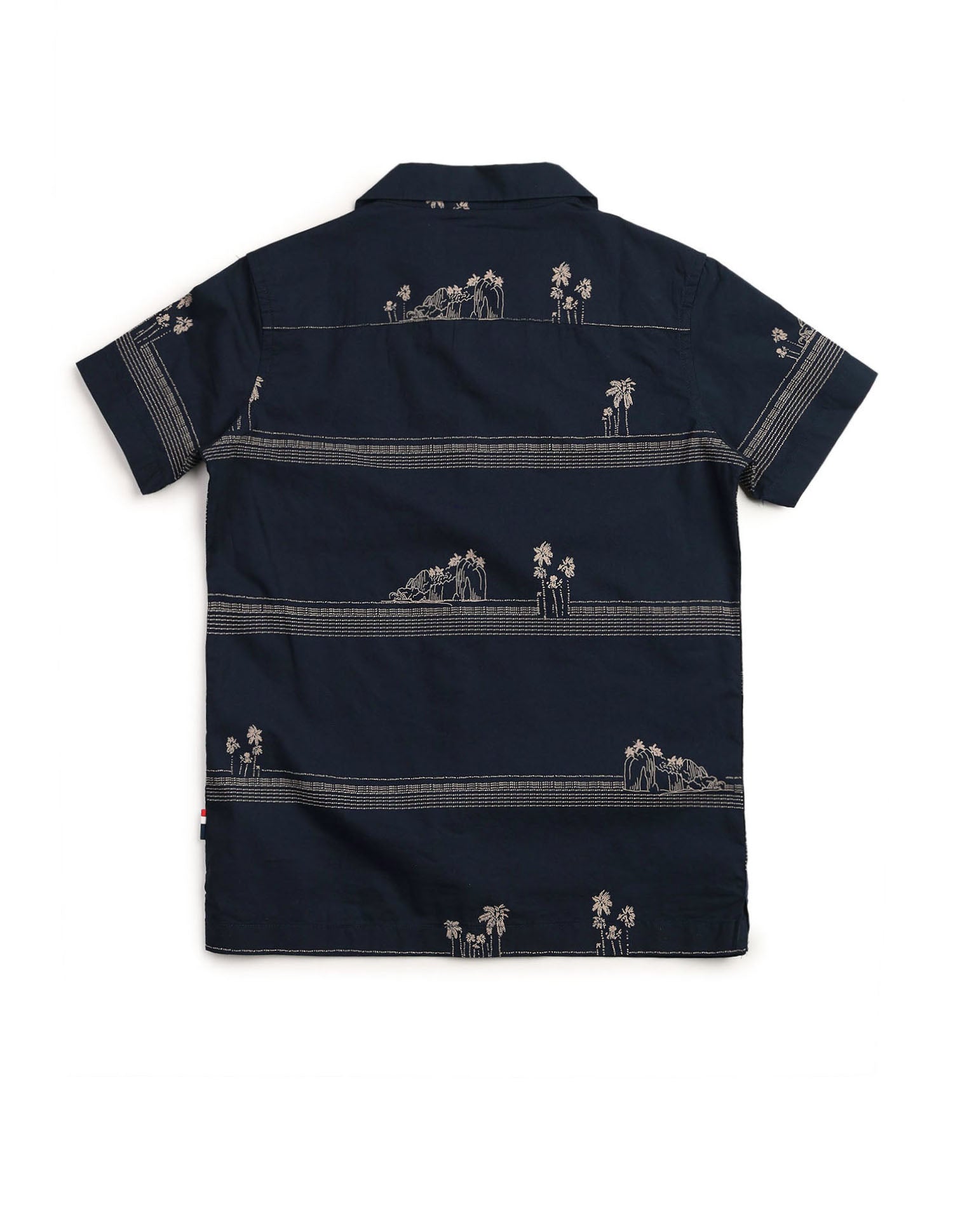 Boys All Over Printed Regular Fit Shirt Navy - U.S. POLO ASSN. | Large