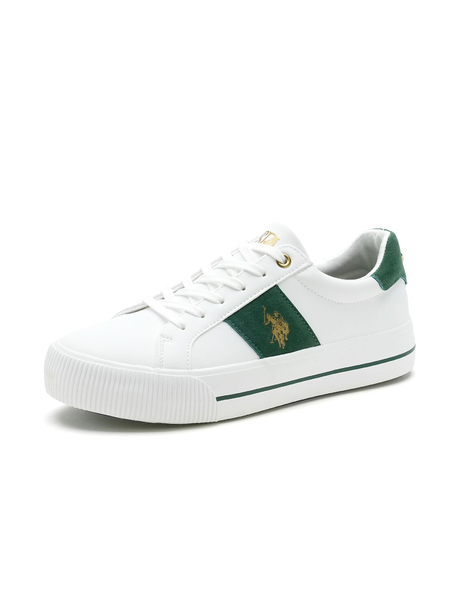 U.S. Polo Assn. Women Ronnie 3.0 Colourblocked Comfort Insole Sneakers Off White - U.S. POLO ASSN. | Large