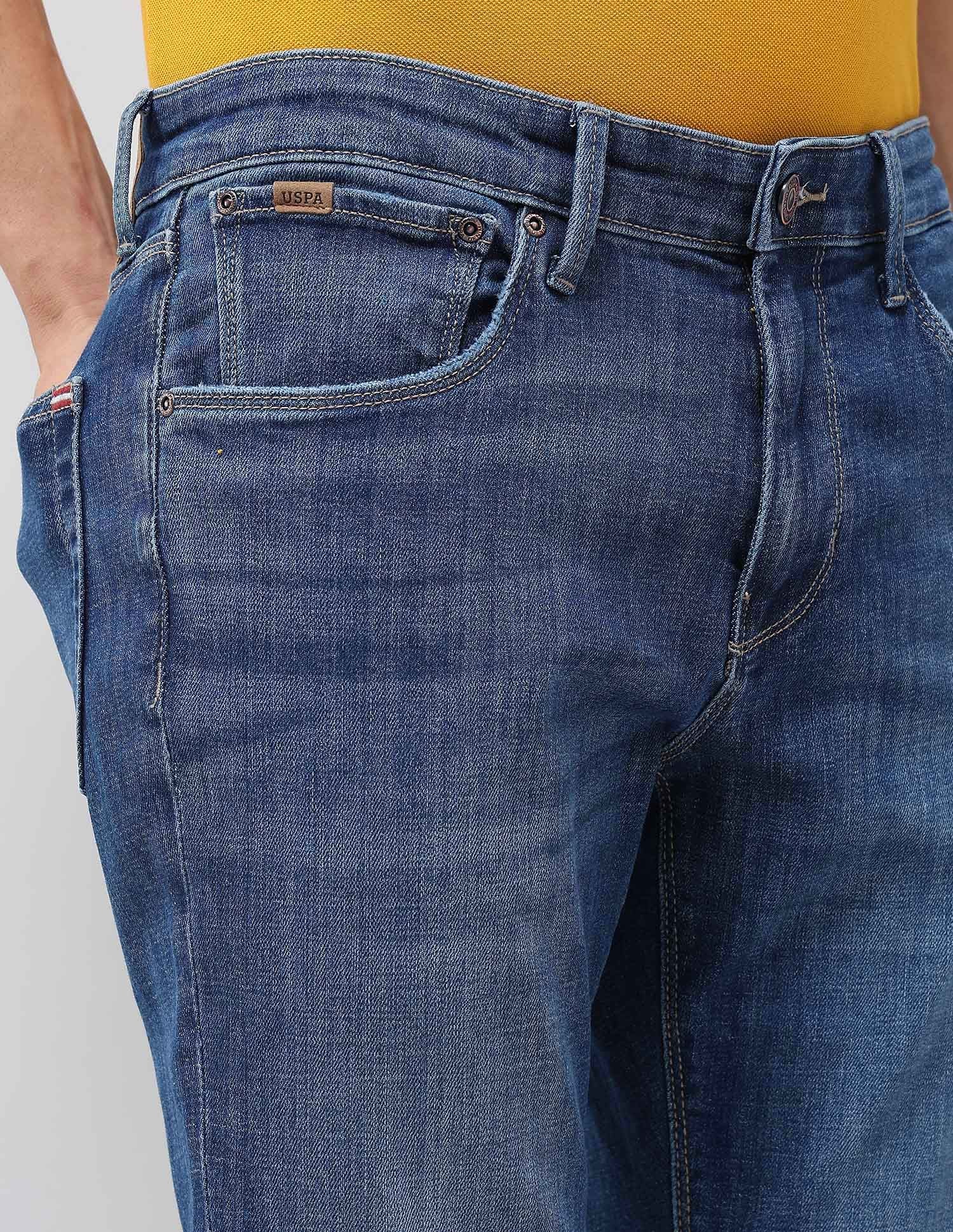 Brandon Slim Tapered Fit Blue Jeans Blue - U.S. POLO ASSN. | Large