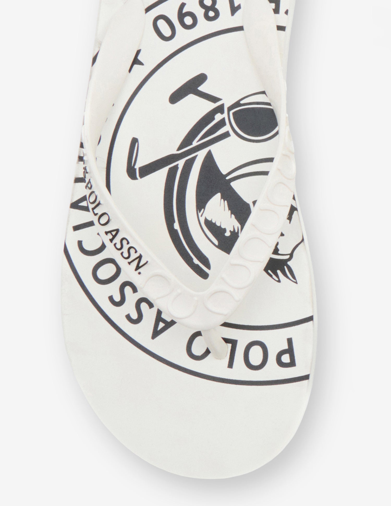 Alabi Brand Printed Flip Flops White - U.S. Polo Assn. India | Large