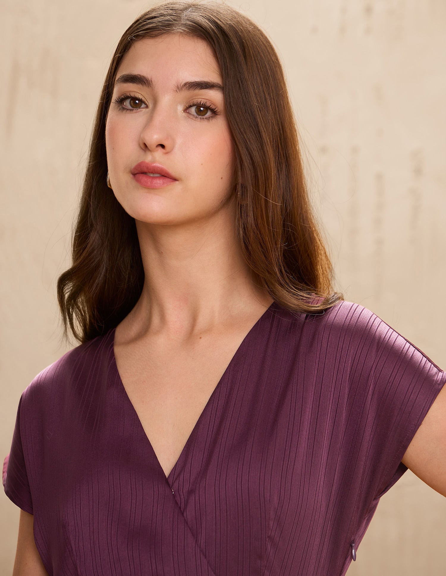 Wrap Midi Dress With Belt Purple - U.S. POLO ASSN. | Large