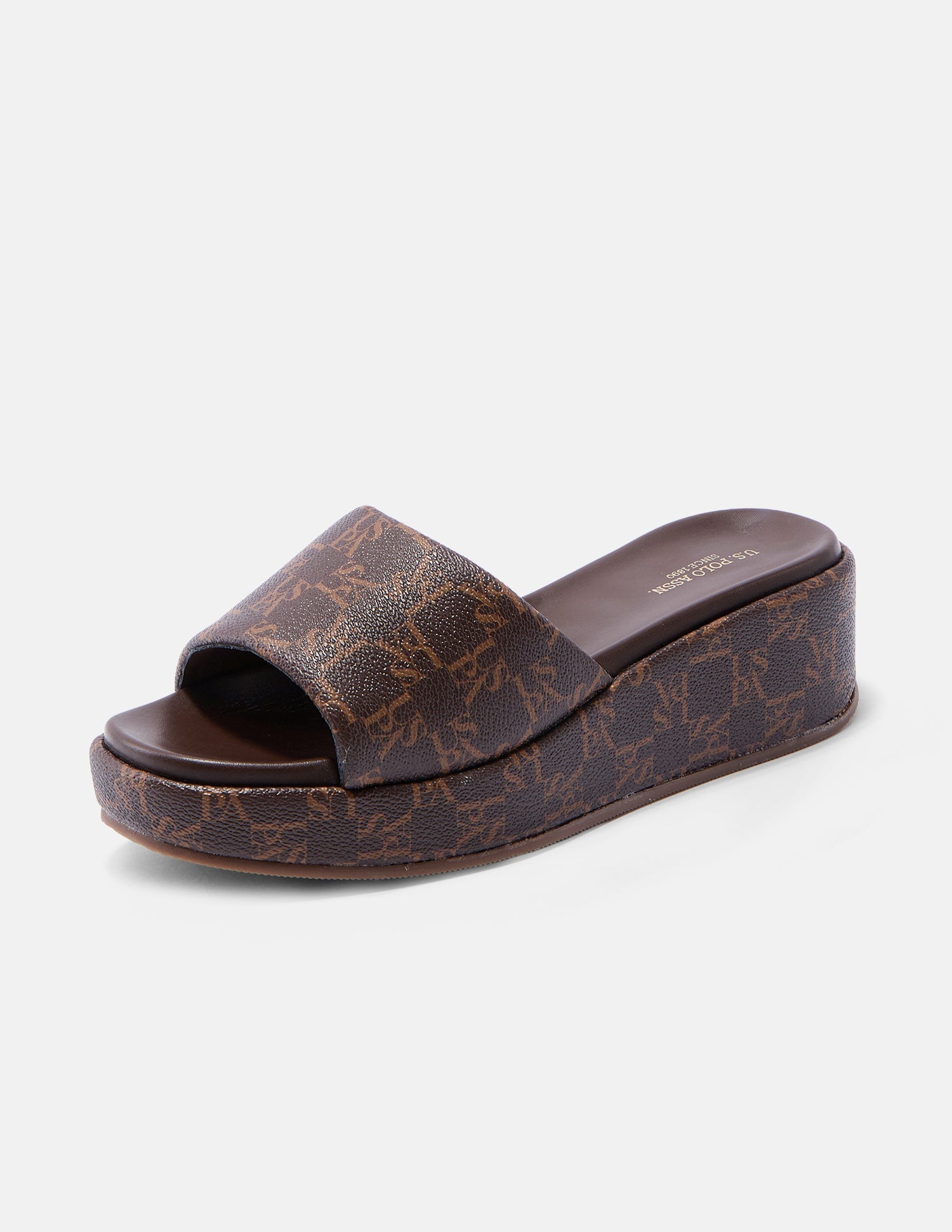 Broad Strap Tiana Platform Heels Brown - U.S. Polo Assn. India | Large