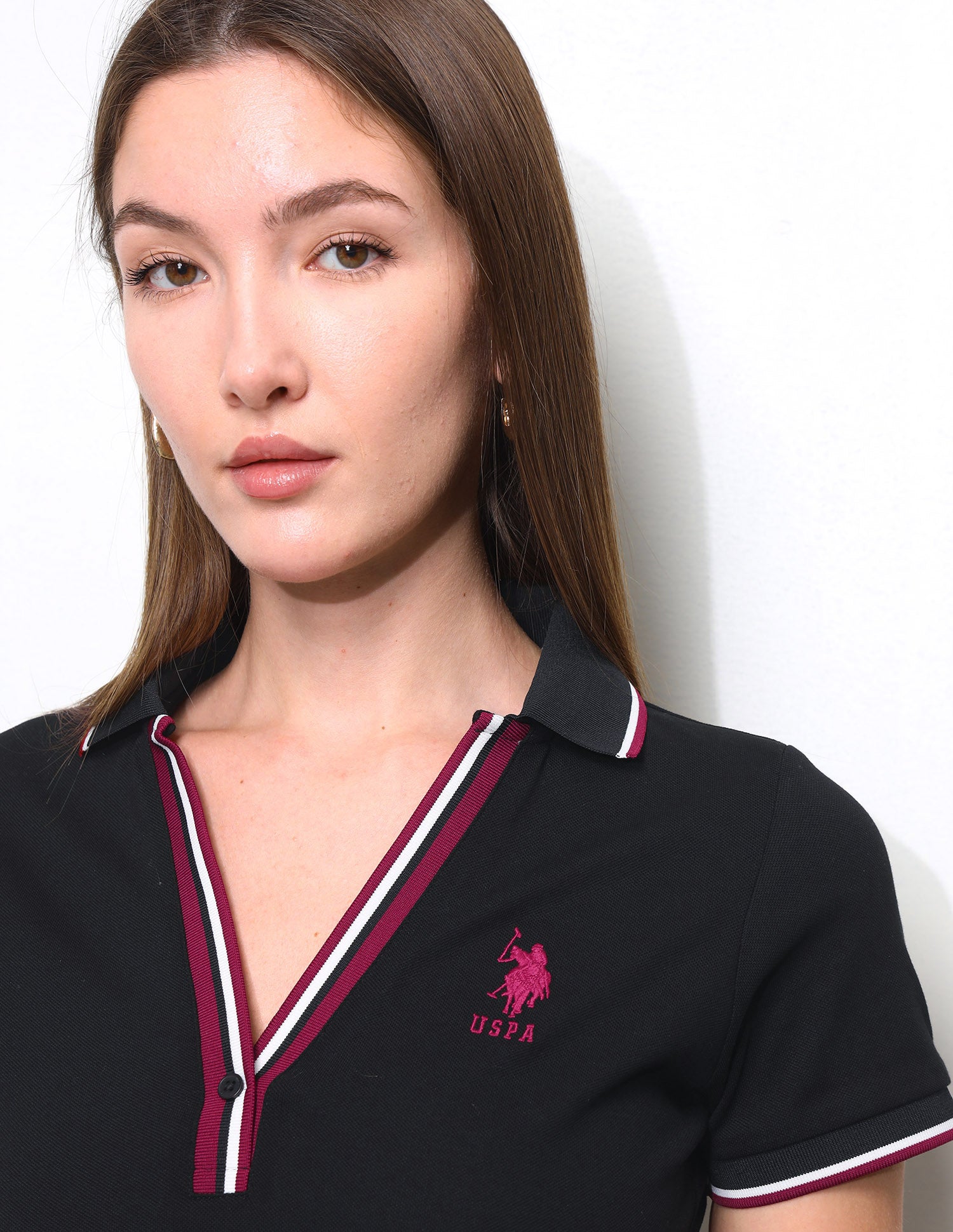 Solid Regular Fit Polo Shirt Black - U.S. Polo Assn. India | Large