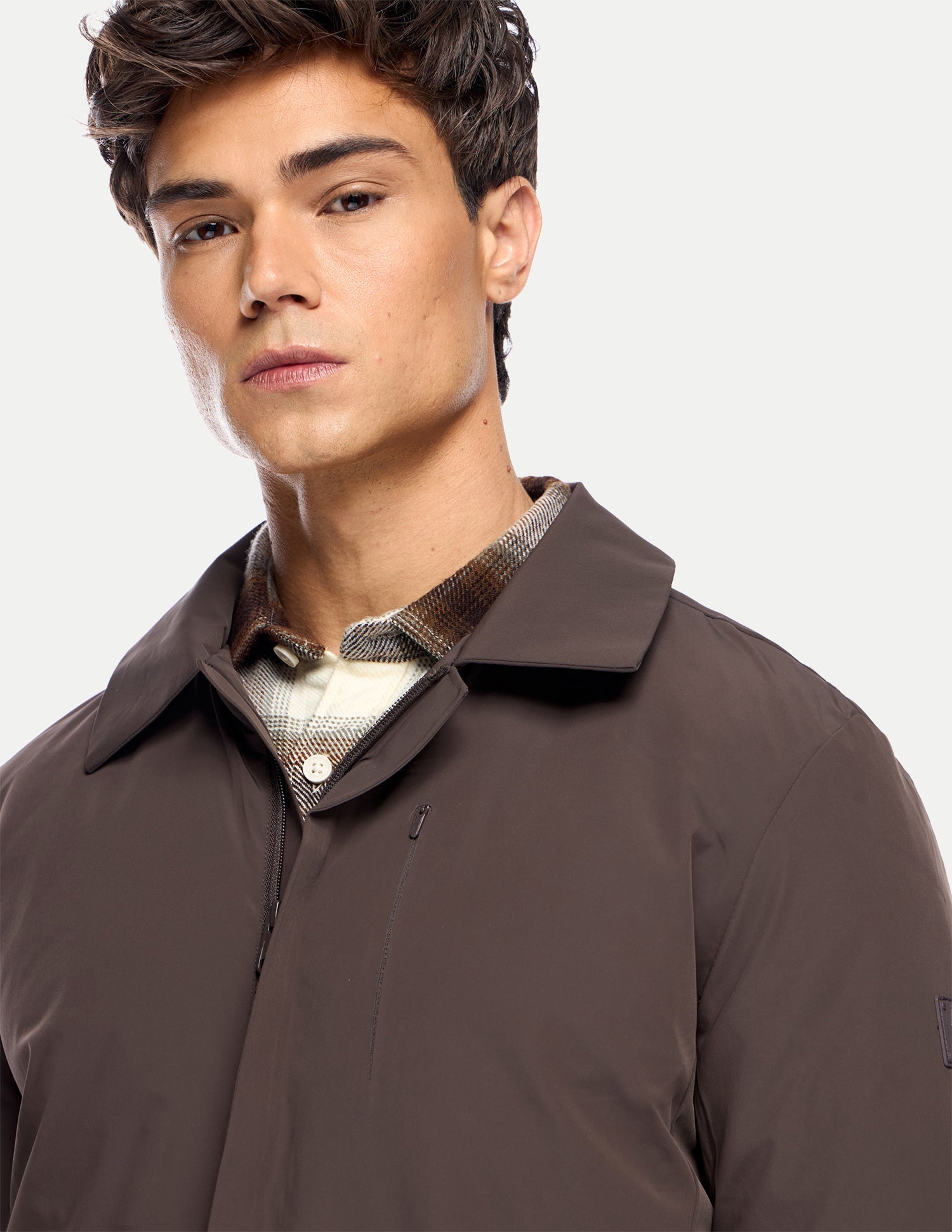 Solid Regular Fit Jacket Brown - U.S. Polo Assn. India | Large