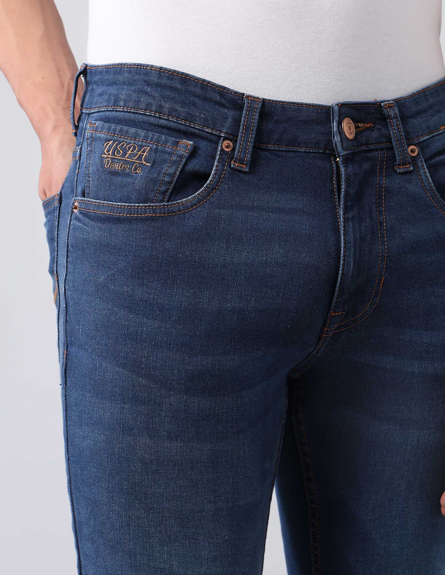 Brandon Slim Tapered Fit Blue Jeans Blue - U.S. POLO ASSN. | Large