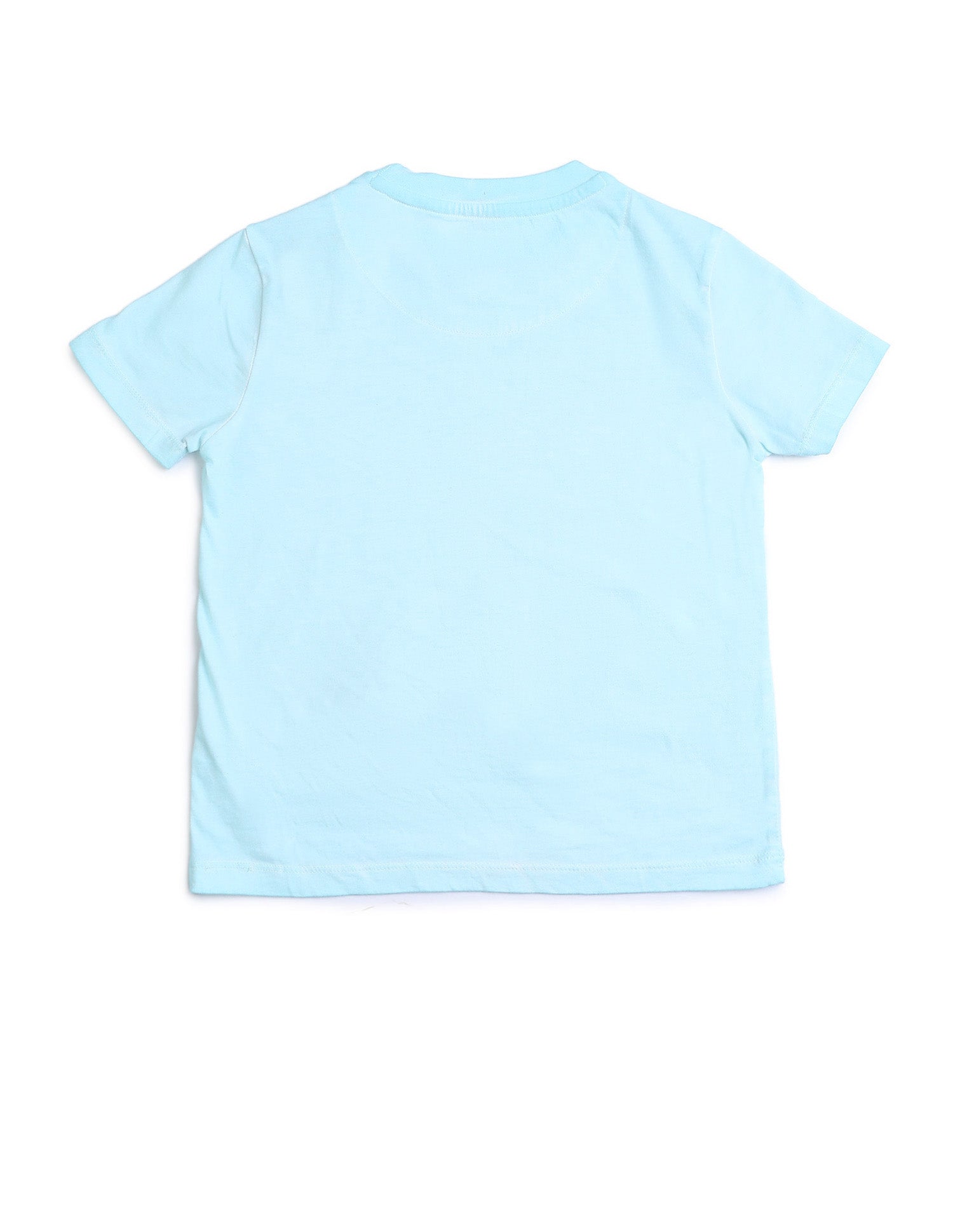 Boys Brand Printed Regular Fit T-Shirt Light Blue - U.S. POLO ASSN. | Large