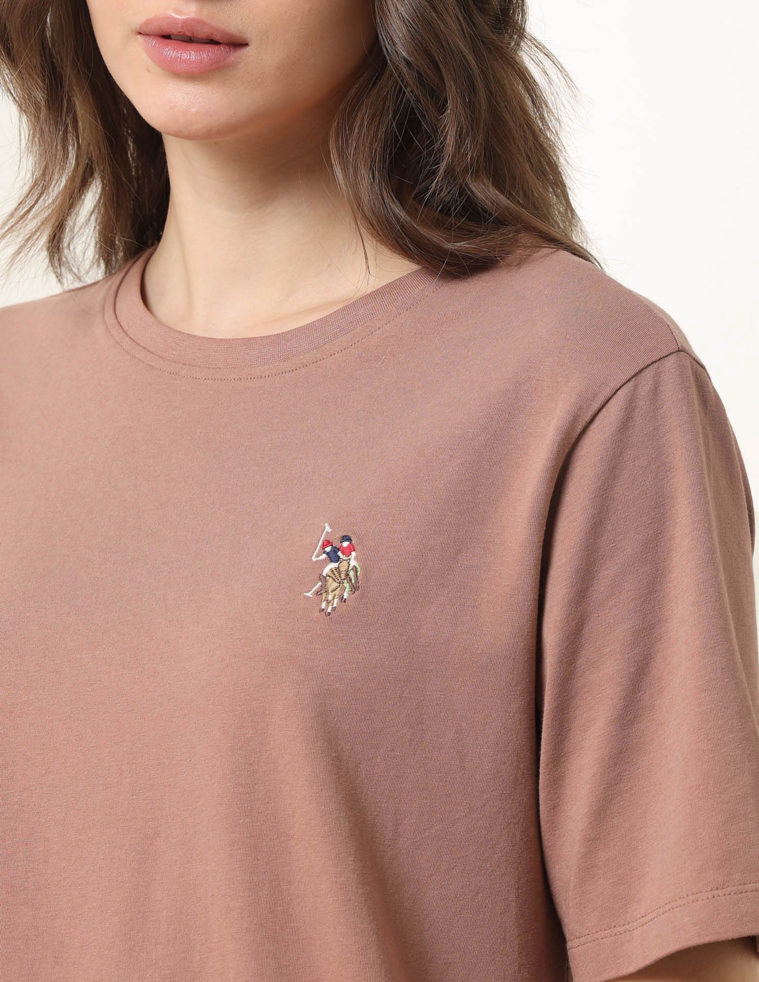 Boxy Fit Lounge T-Shirt Beige - U.S. POLO ASSN. | Large