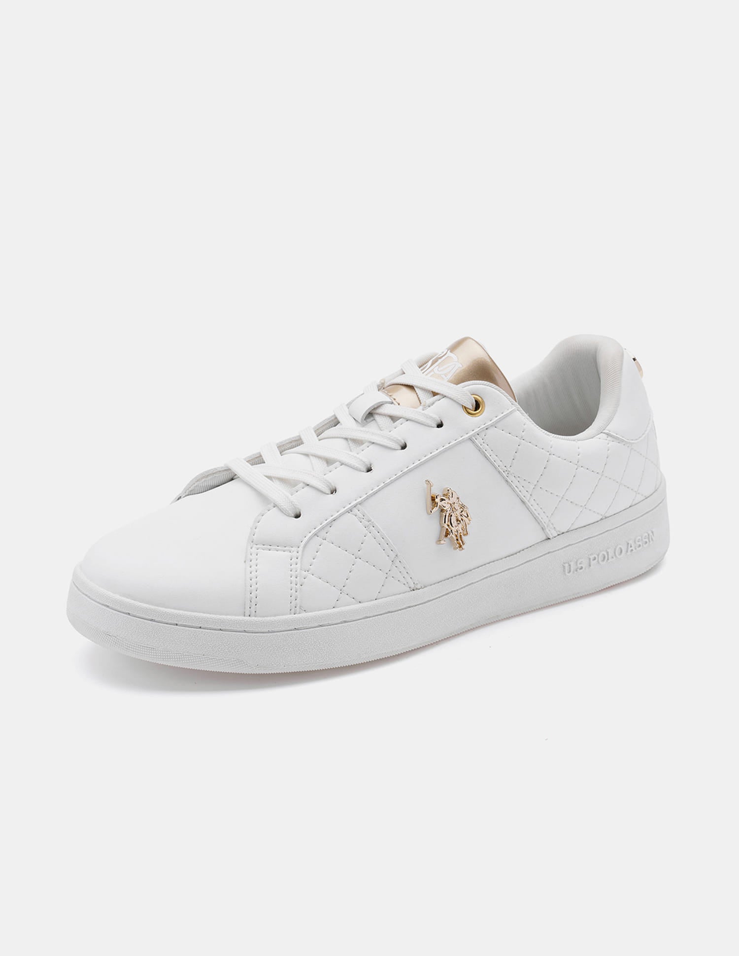 Simone 3.0 Off White Quilting Detail Sneakers Shoes Off White - U.S. Polo Assn. India | Large