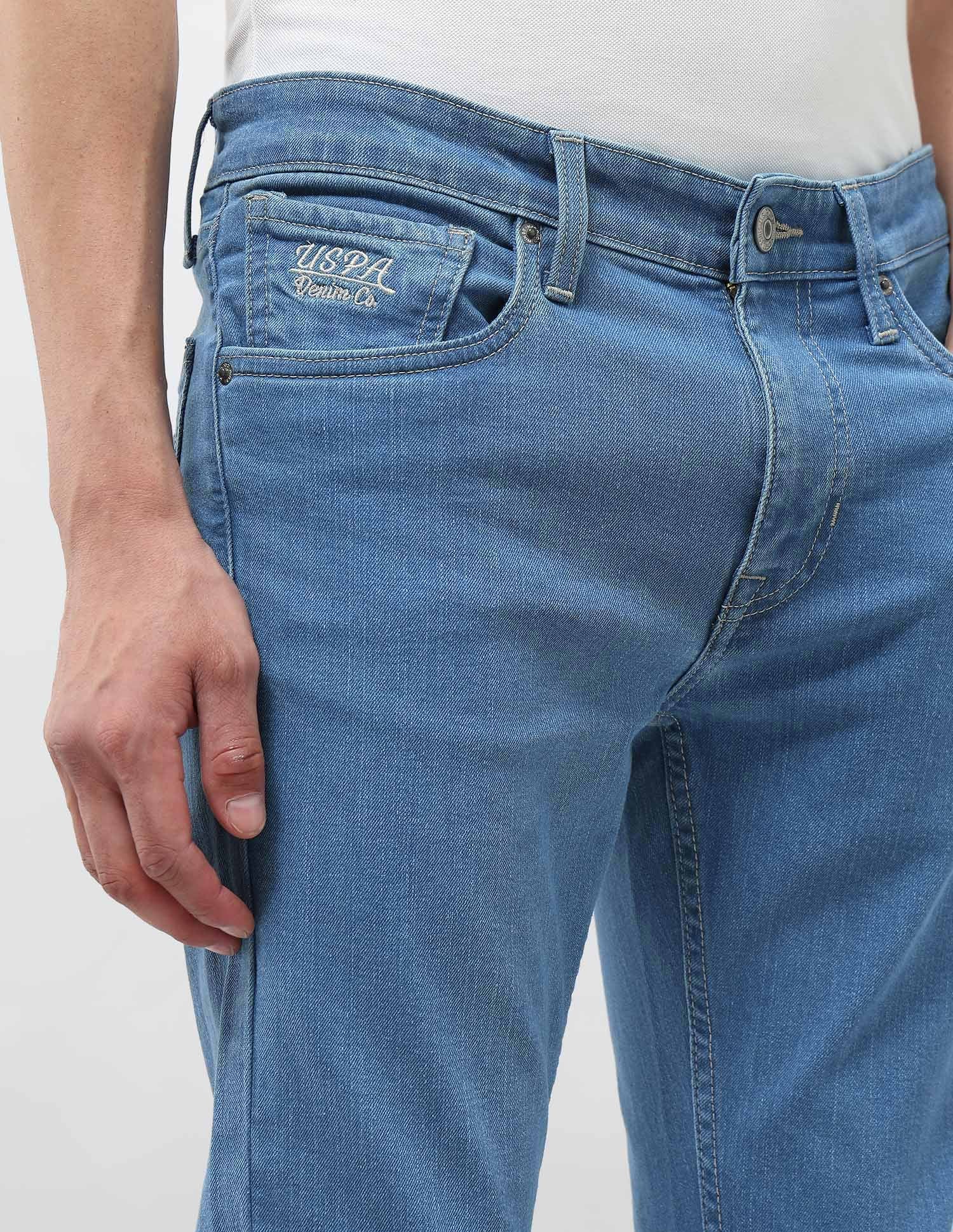 Regallo Skinny Fit Mid Rise Jeans Med Blue - U.S. Polo Assn. India | Large