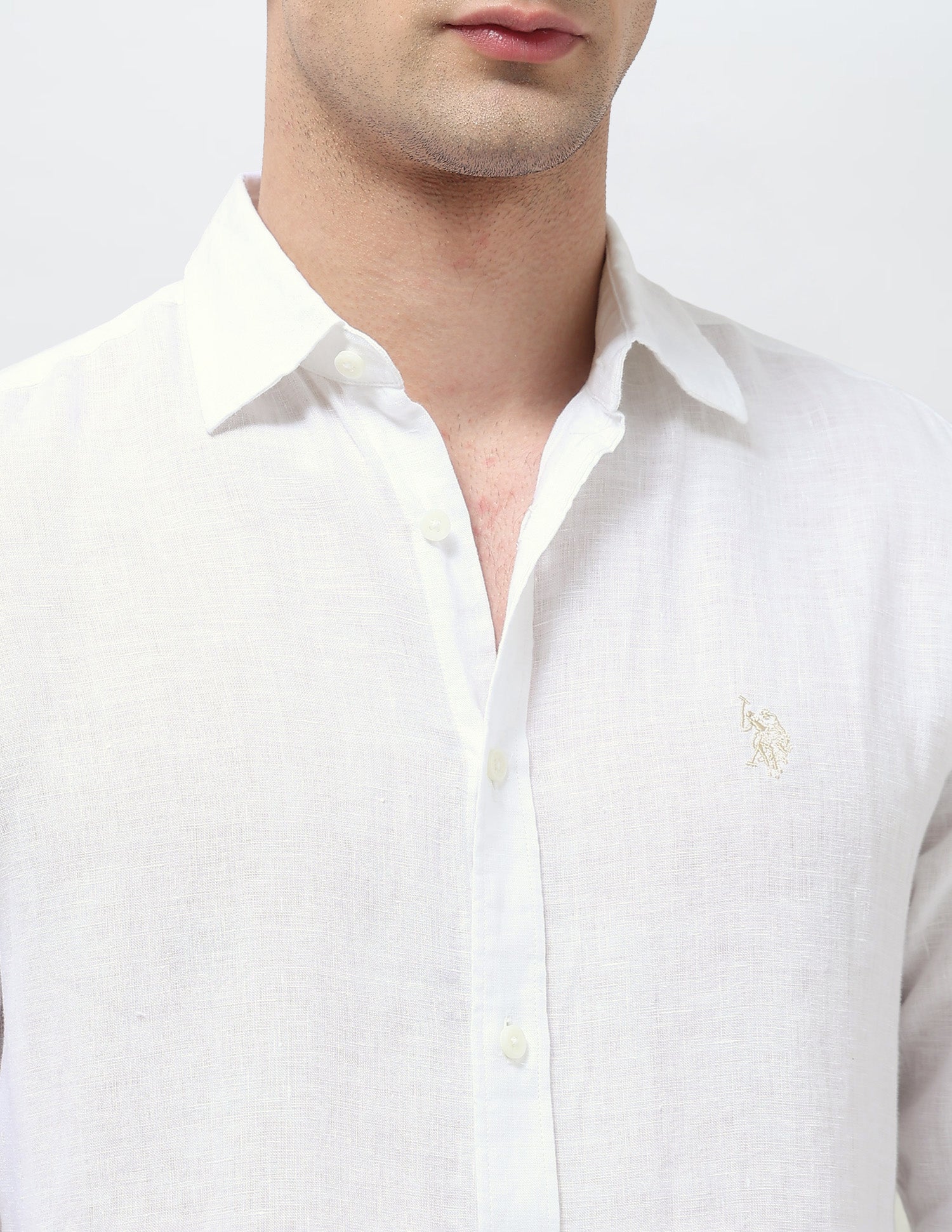 Solid Tailored Fit Shirt White - U.S. POLO ASSN. | Large