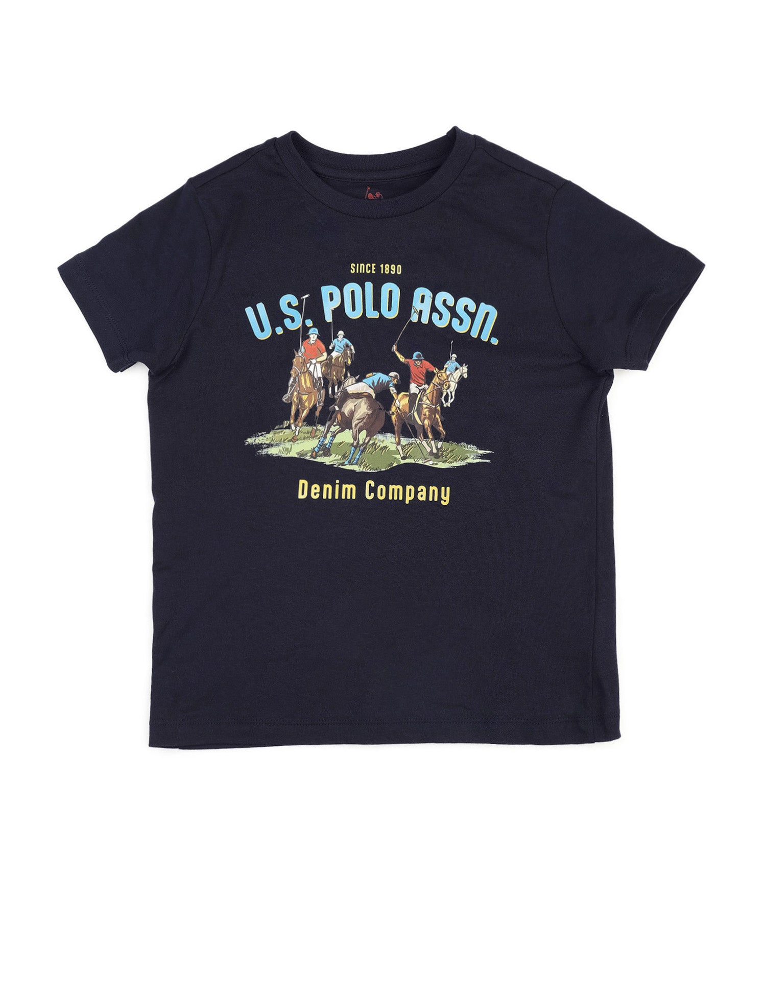 Boys Brand Printed Regular Fit T-Shirt Olive - U.S. POLO ASSN. | Large