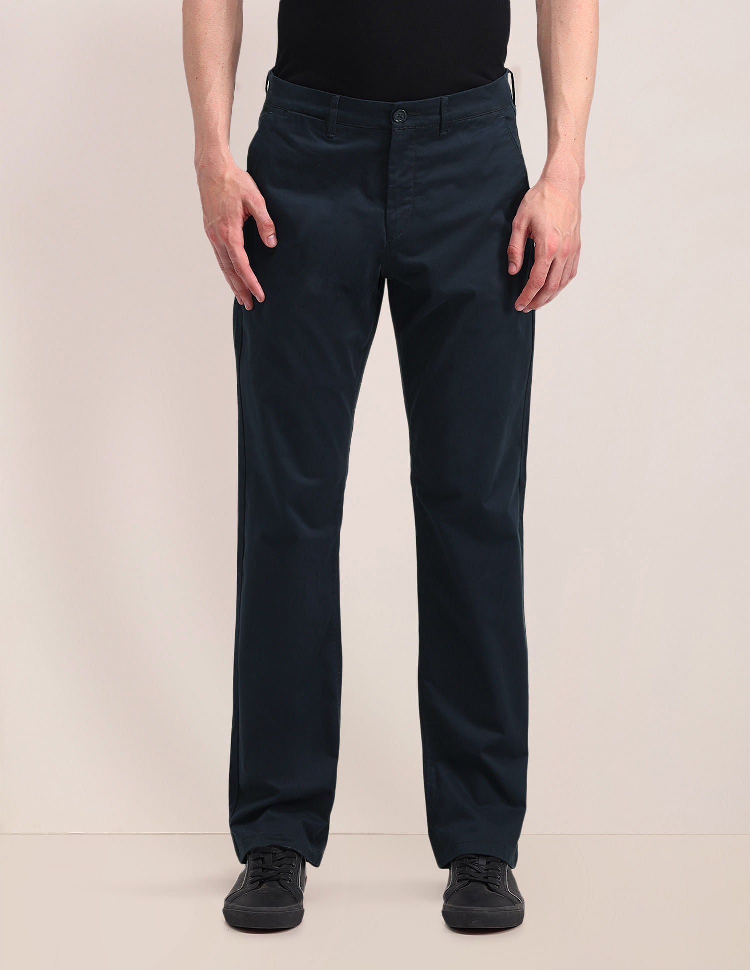 Mid Rise Straight Fit Trousers Blue - U.S. POLO ASSN. | Large