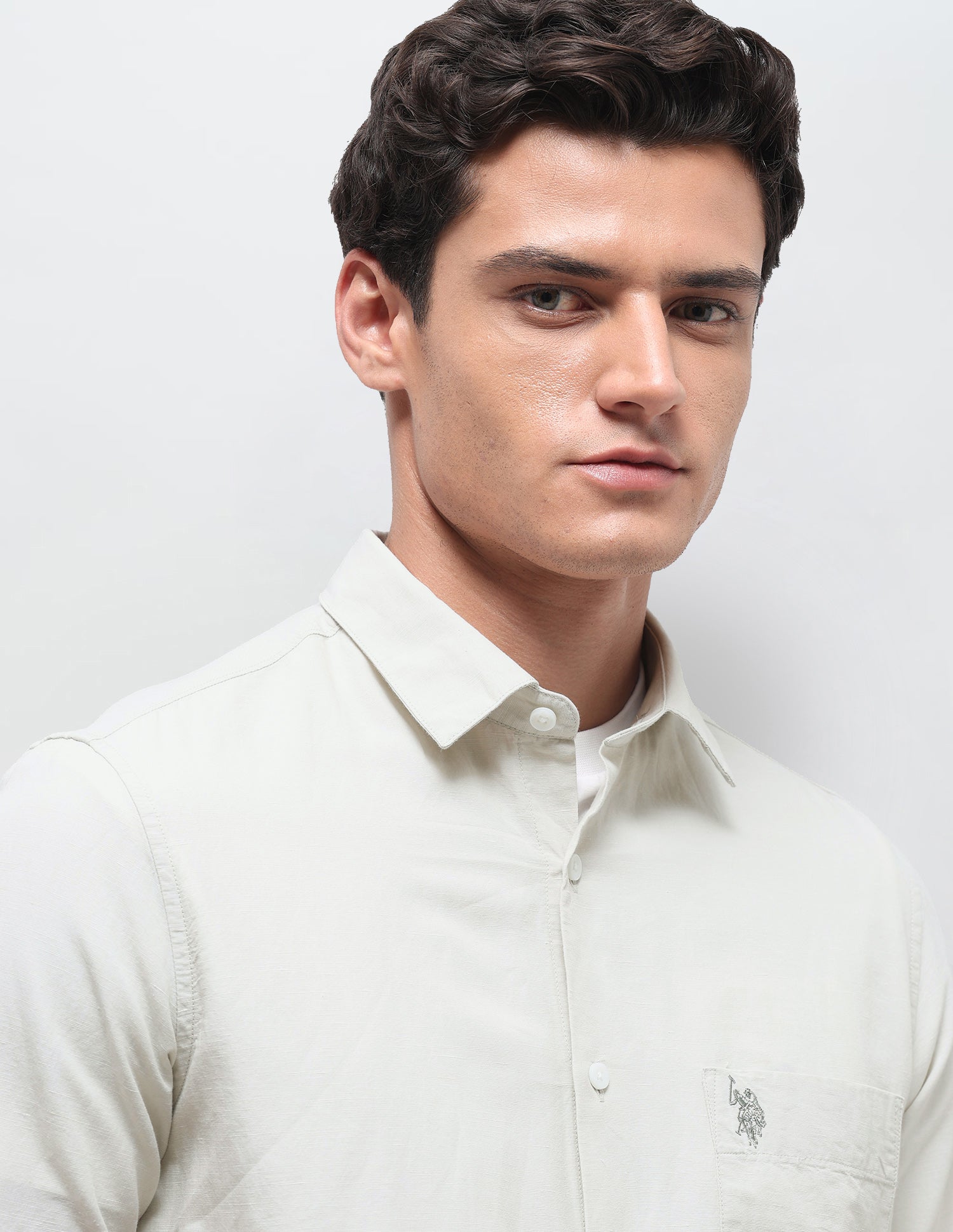 Regular Tailored Fit Shirt Light Green - U.S. Polo Assn. India | Large