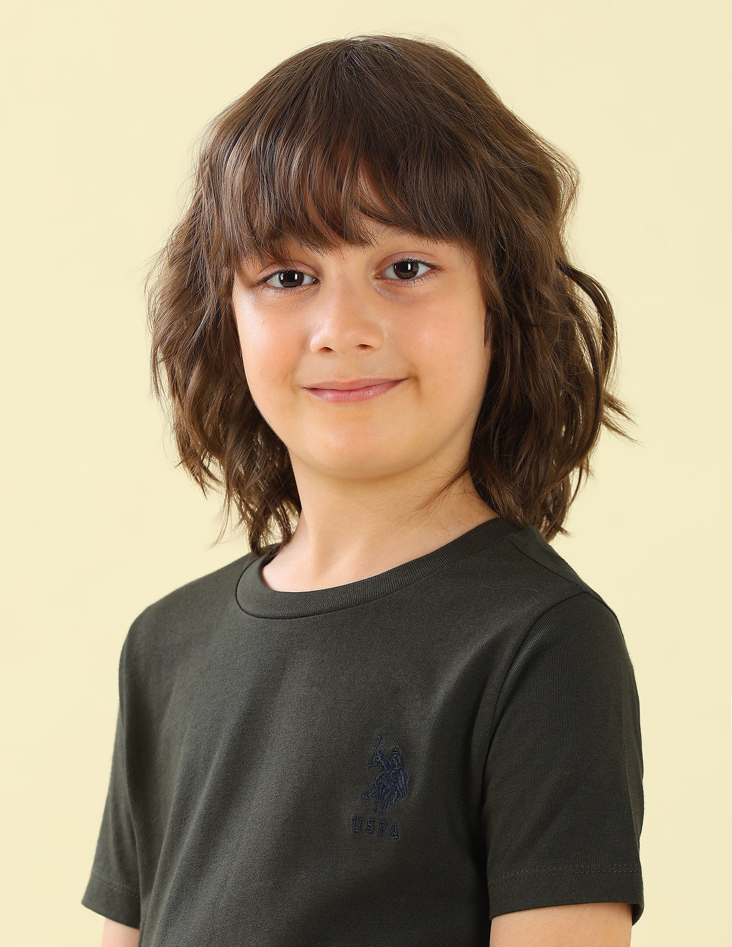 Solid Regular Fit T-Shirt Olive - U.S. Polo Assn. India | Large