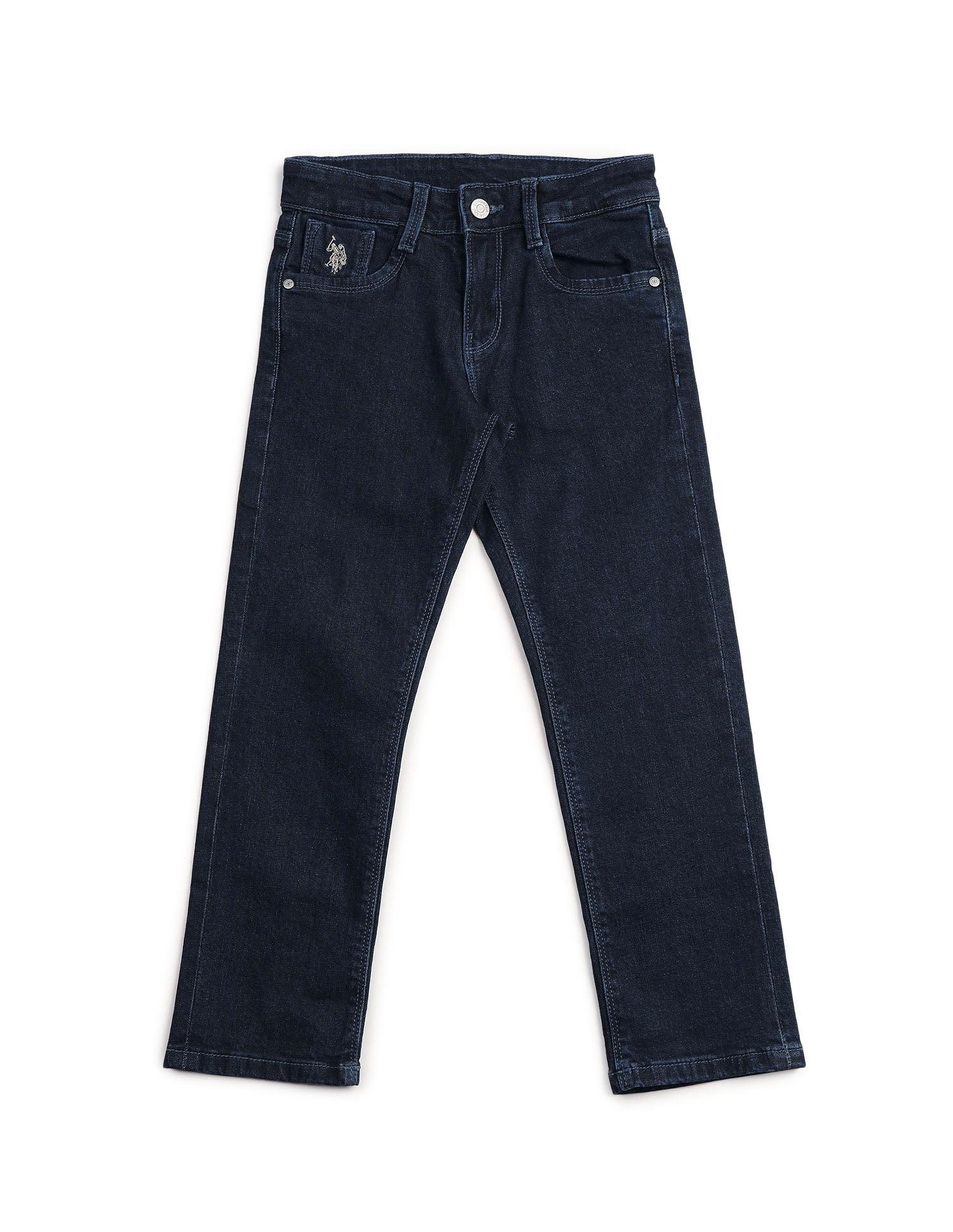 Boys Relaxed Fit Blue Jeans Dark Blue - U.S. POLO ASSN. | Large