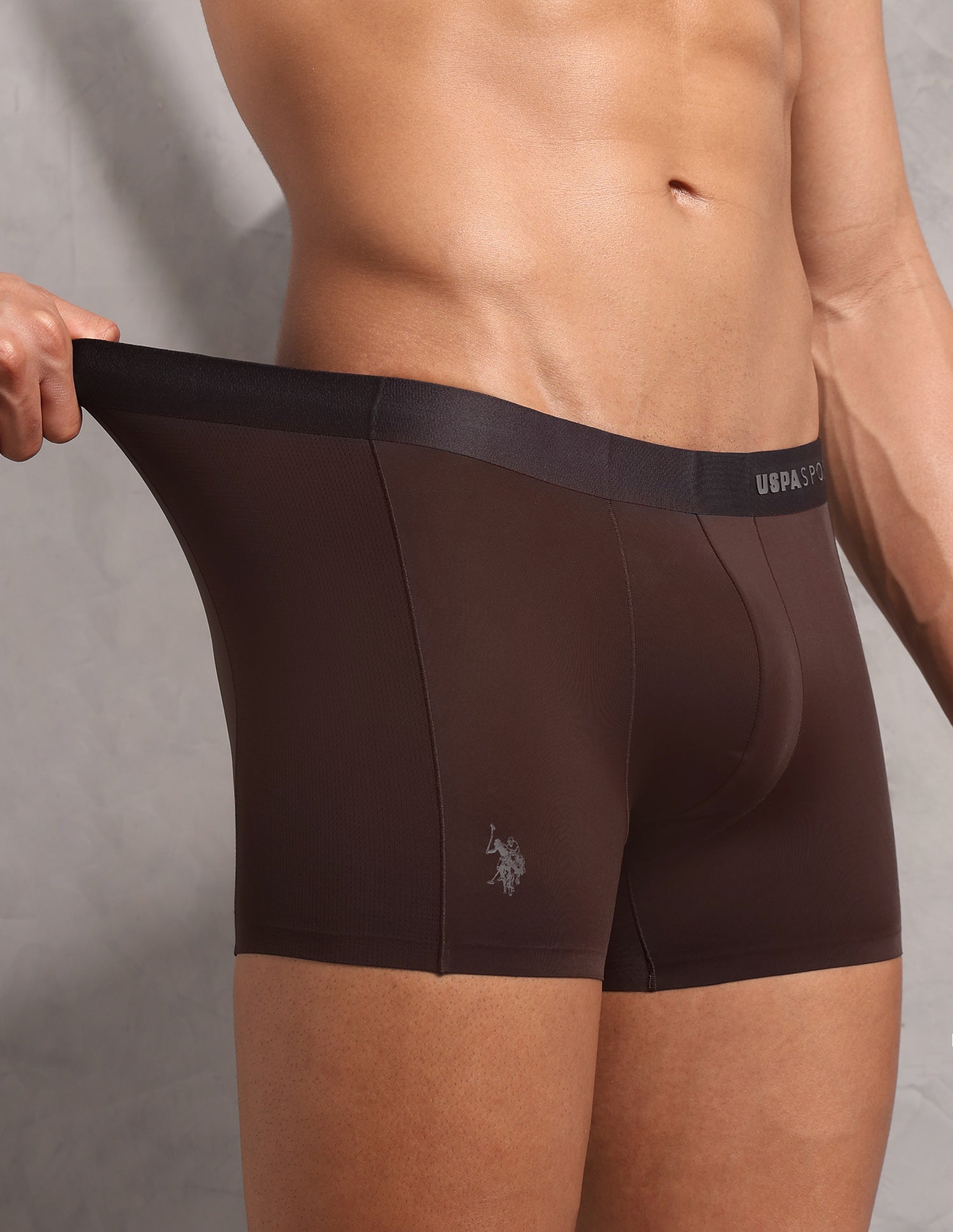 Mesh Panel Seamless RT004 Trunk Coffee Brown - U.S. Polo Assn. India | Large
