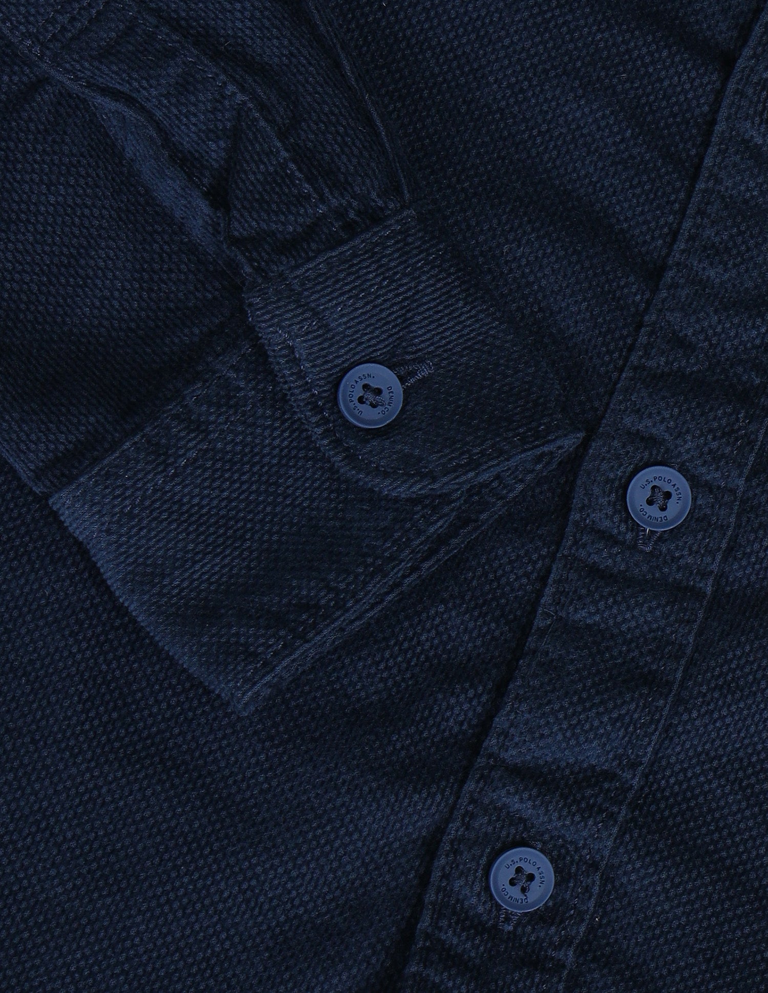 Boys Textured Regular Fit Shirt Navy - U.S. POLO ASSN. | Large