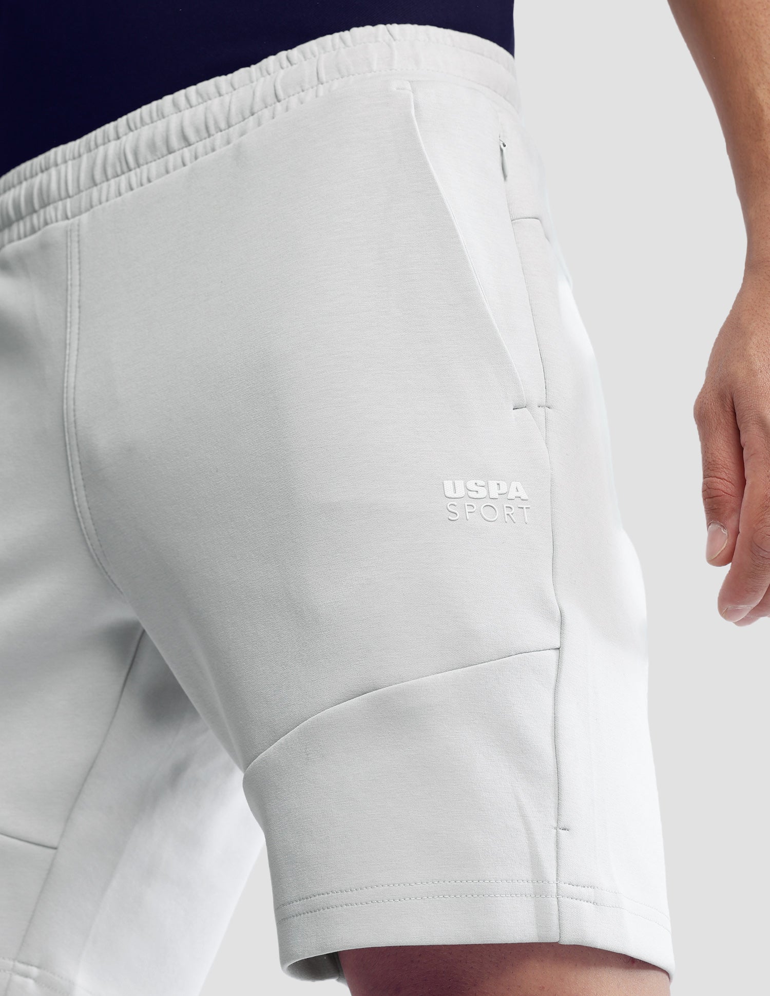 Solid Regular Fit Active Shorts Grey - U.S. Polo Assn. India | Large