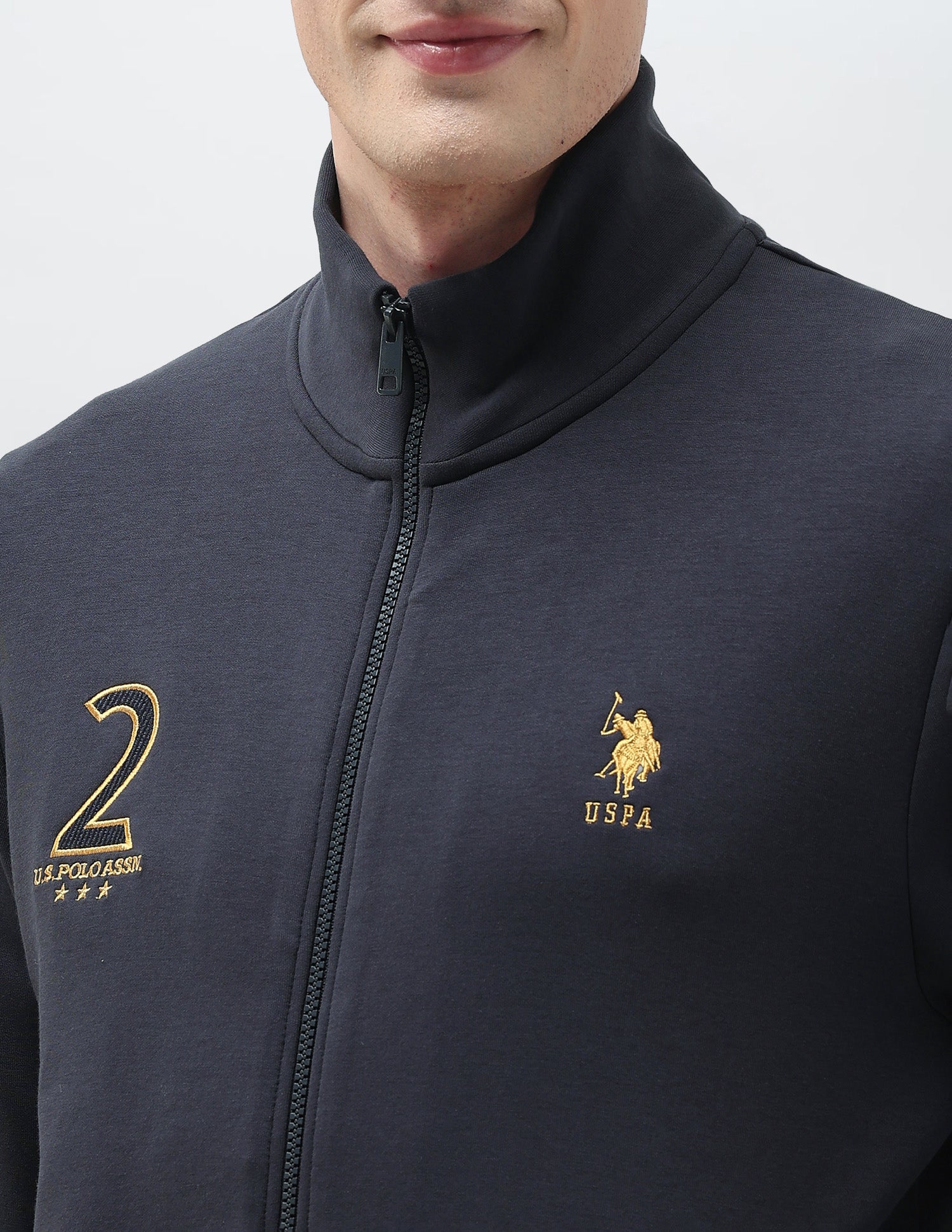 Numeric Brand Embroidered Regular Fit Sweatshirt Navy - U.S. POLO ASSN. | Large