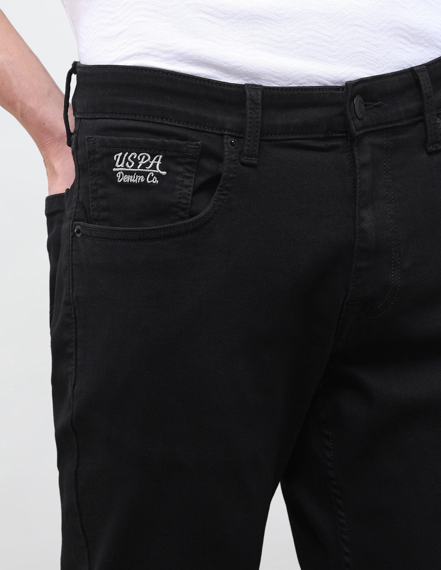 Brandon Slim-Tapered Fit Black Jeans Black - U.S. Polo Assn. India | Large