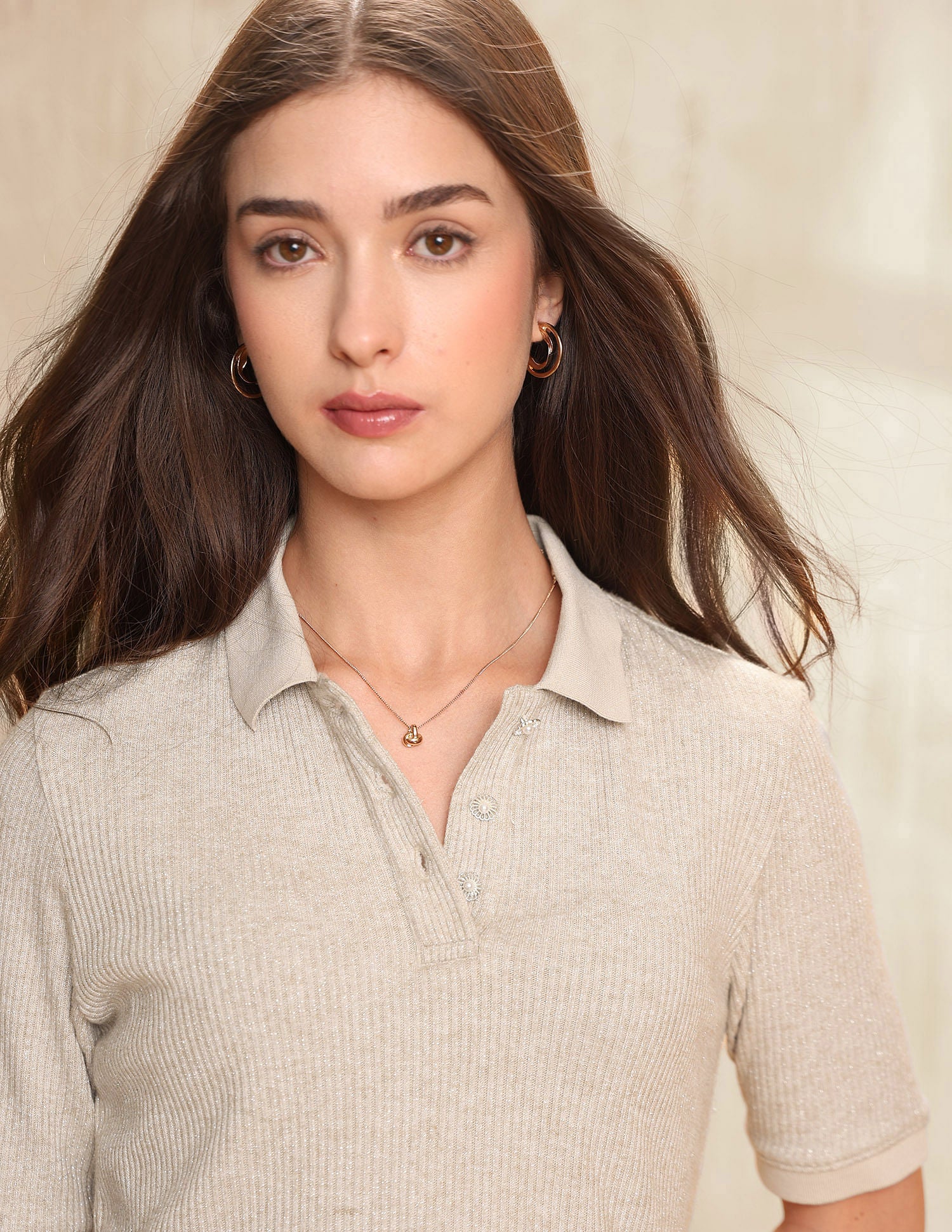 Regular Fit Textured Polo Shirt Beige - U.S. POLO ASSN. | Large