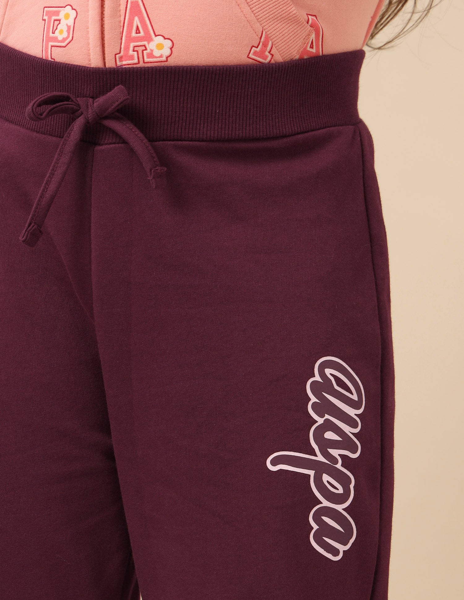 Girls Solid Bootcut Track Pants Burgundy - U.S. POLO ASSN. | Large