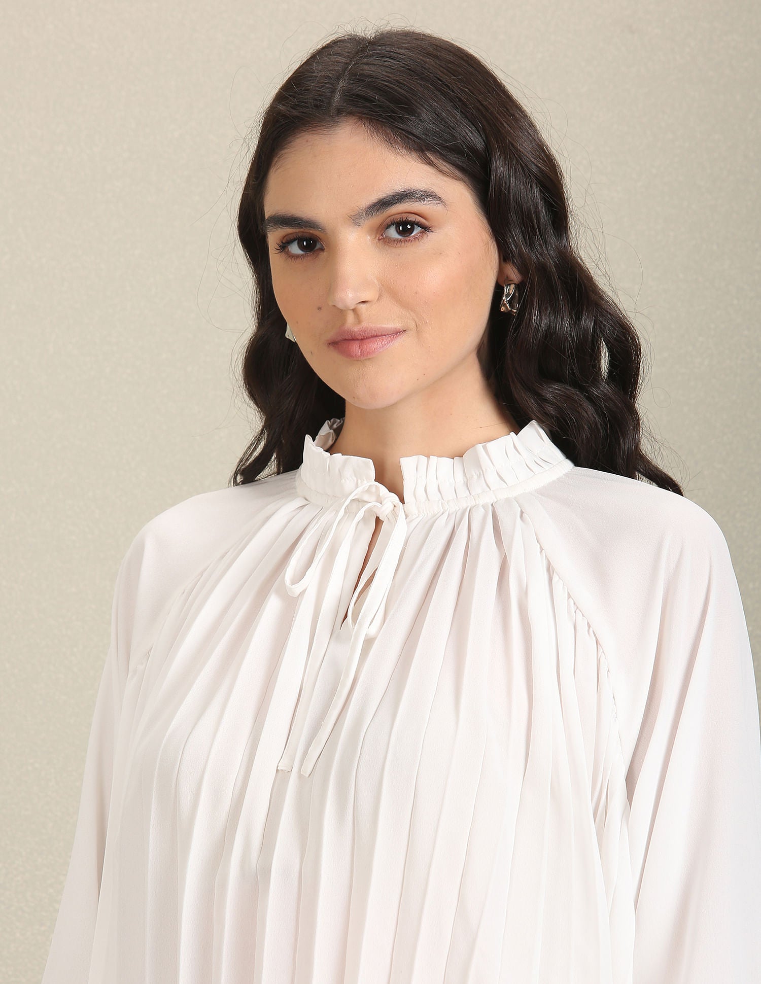 Raglan Sleeve Pleated Top White - U.S. Polo Assn. India | Large