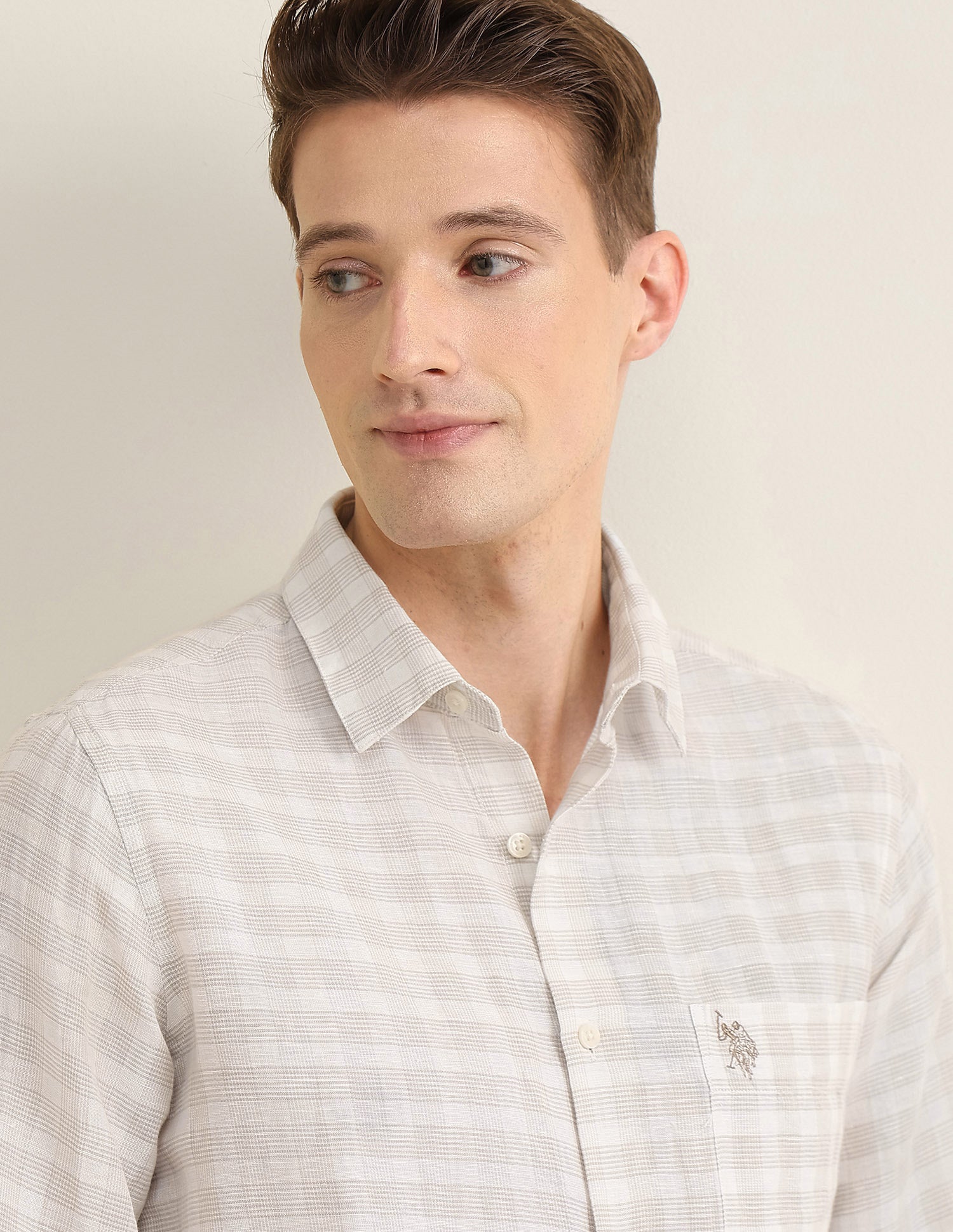 Sotogrande Regular Fit Shirt Ivory - U.S. Polo Assn. India | Large