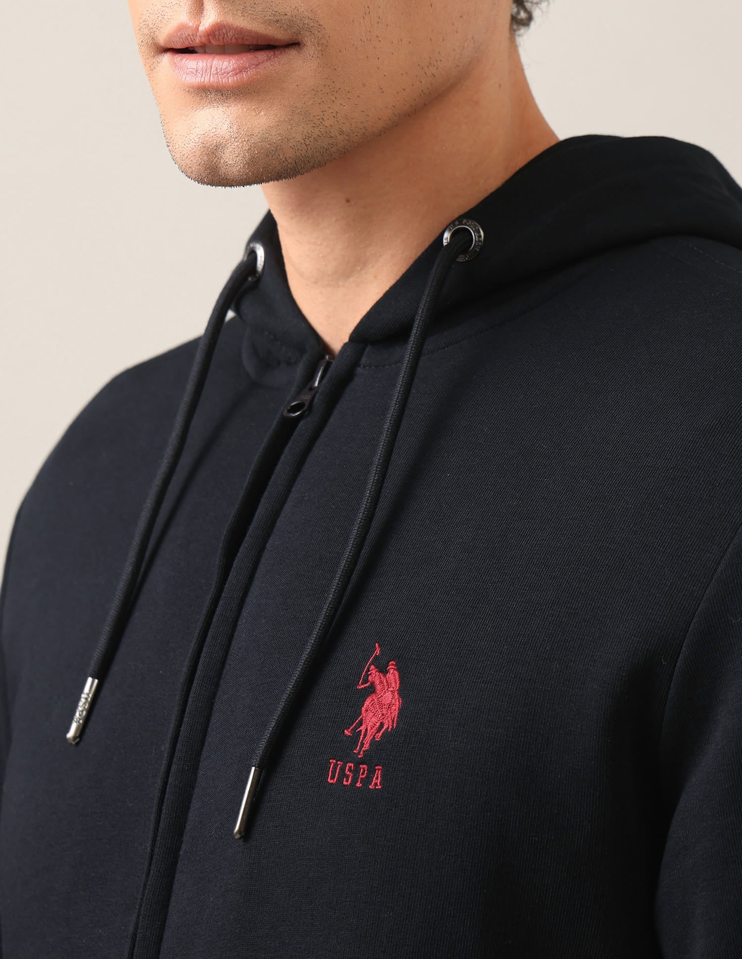 Solid Hooded Sweatshirt Navy - U.S. Polo Assn. India | Large