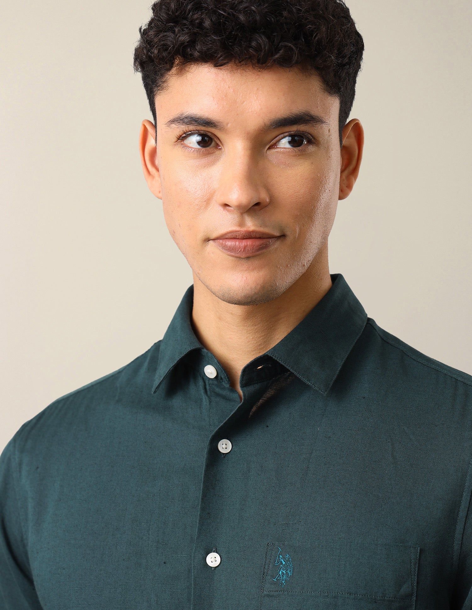 Solid Tailored Fit Shirt Blue - U.S. Polo Assn. India | Large