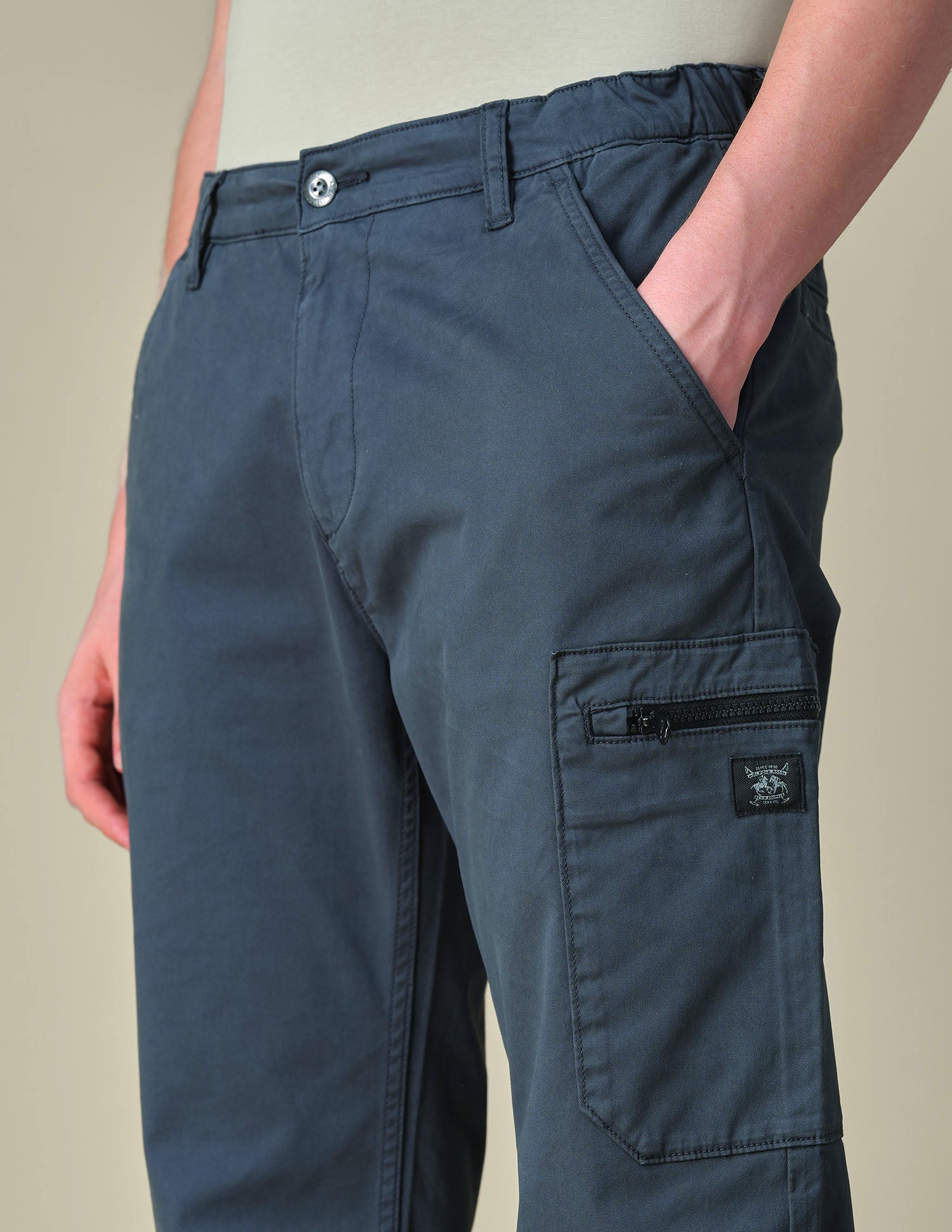 Solid Regular Fit Cargos Grey - U.S. POLO ASSN. | Large