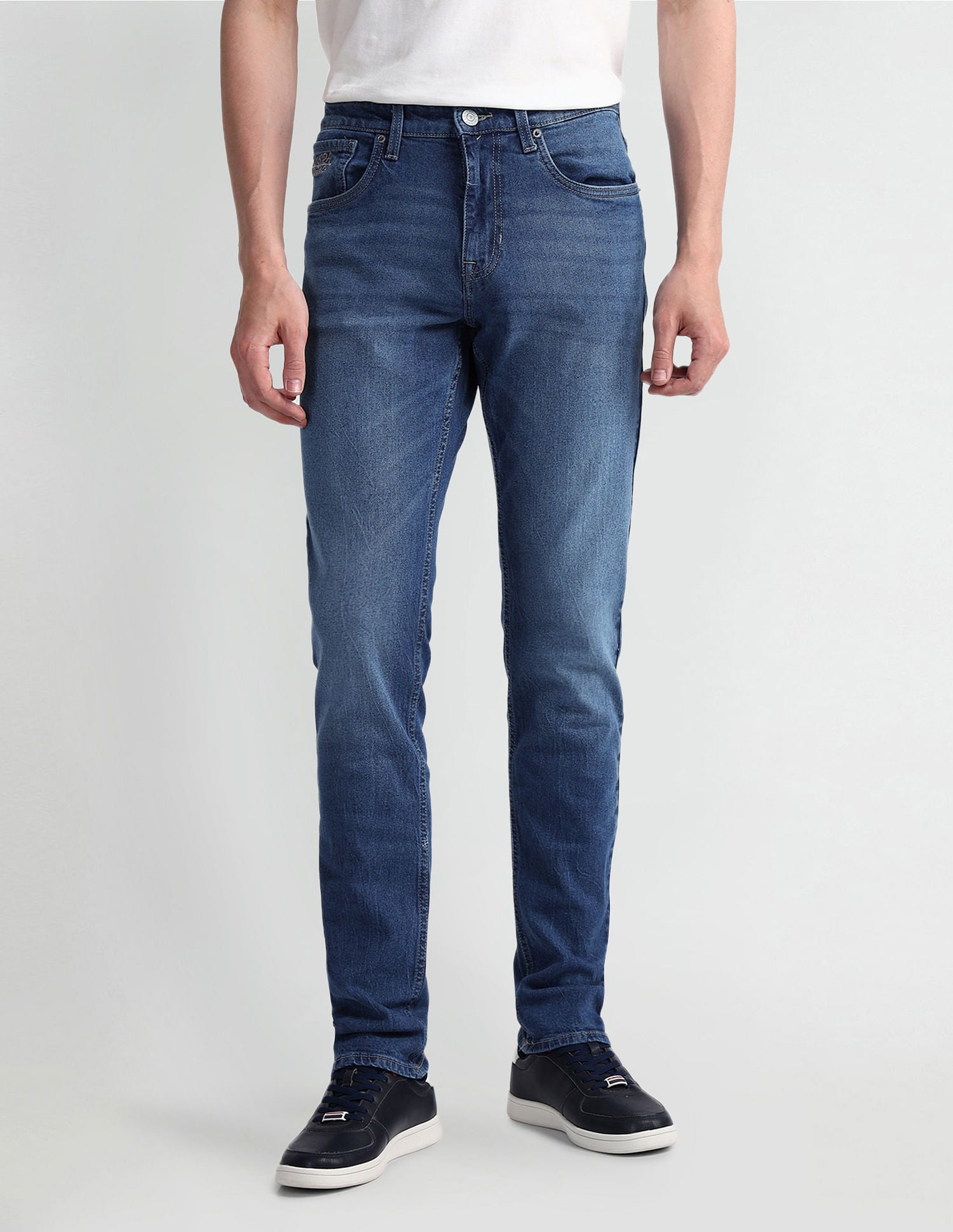 Brandon Slim Tapered Blue Jeans Dark Blue - U.S. Polo Assn. India | Large