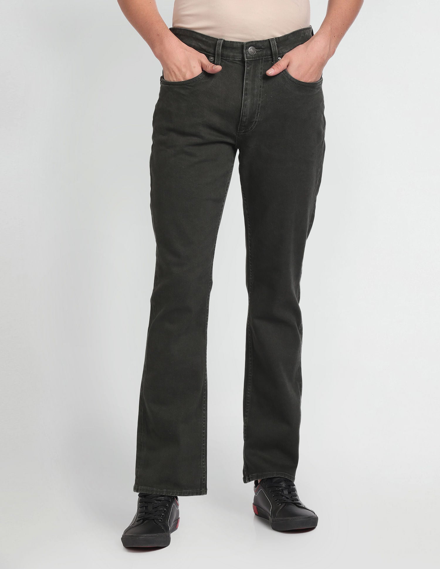 Connor Bootcut Fit Green Jeans Green - U.S. Polo Assn. India | Large