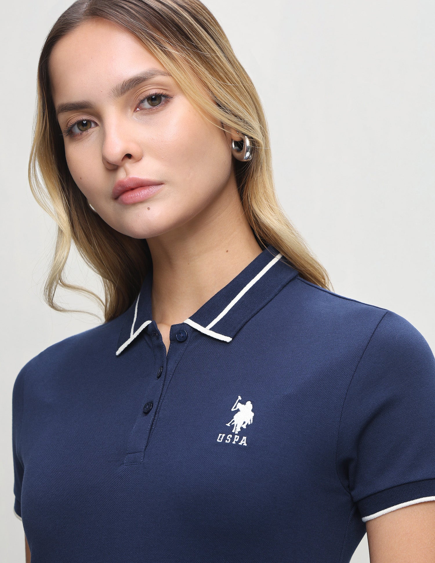 Solid Regular Fit Polo Shirt Navy - U.S. Polo Assn. India | Large