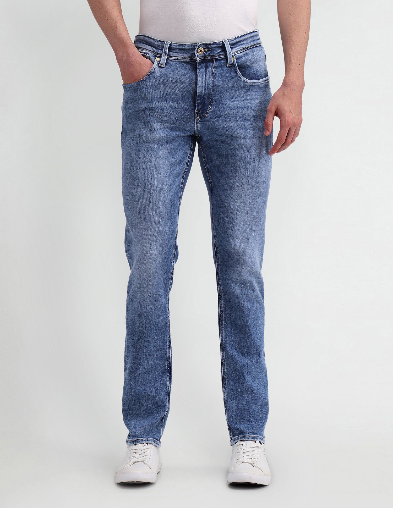 Slim Tapered Blue Jeans Light-Blue - U.S. POLO ASSN. | Large