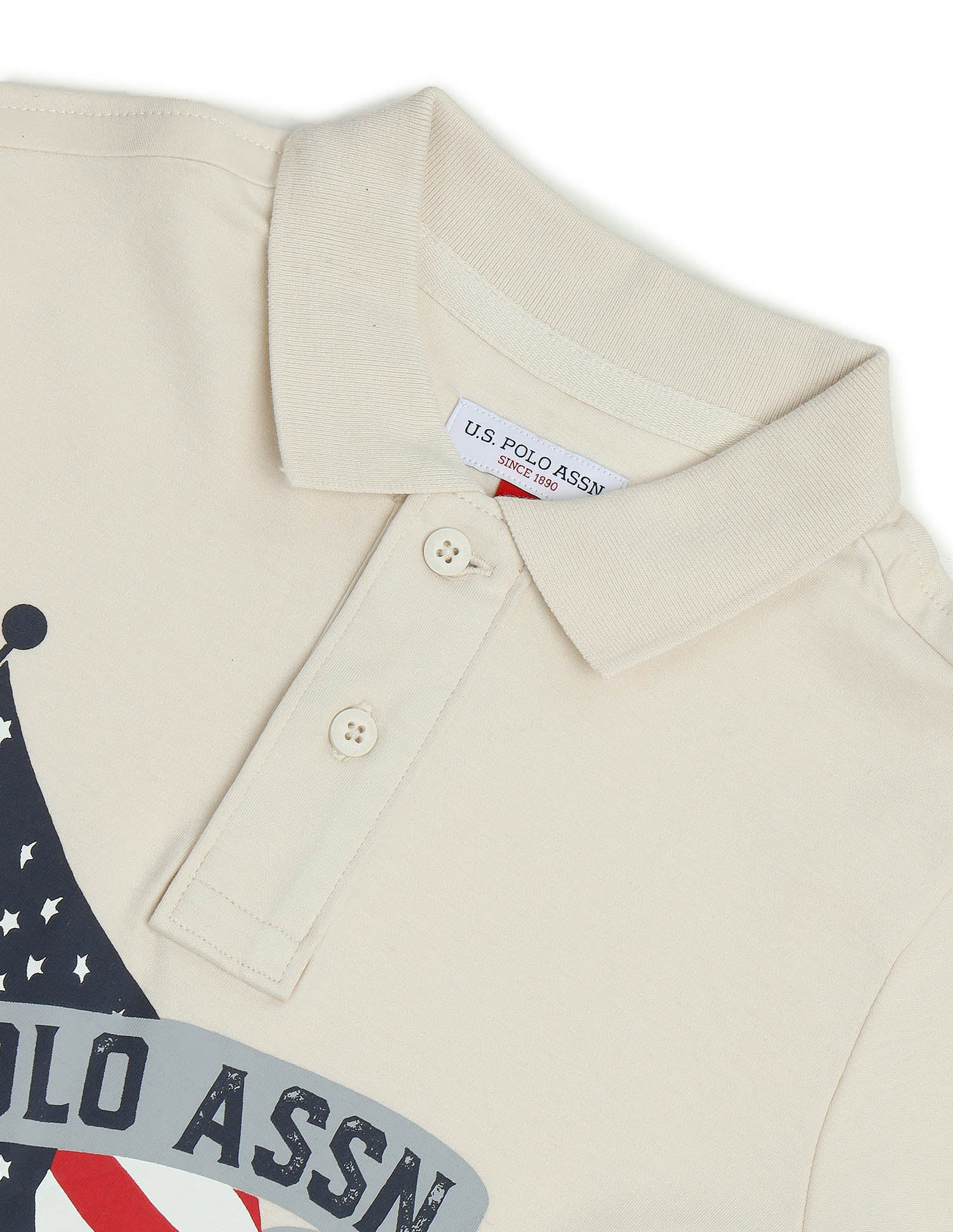 Boys Brand Printed Regular Fit Polo Shirt Light Brown - U.S. POLO ASSN. | Large