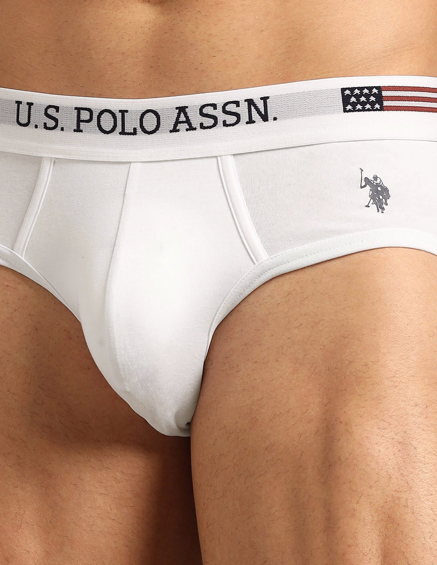 Y9I650-001-PL White Mens Briefs White - U.S. Polo Assn. India | Large