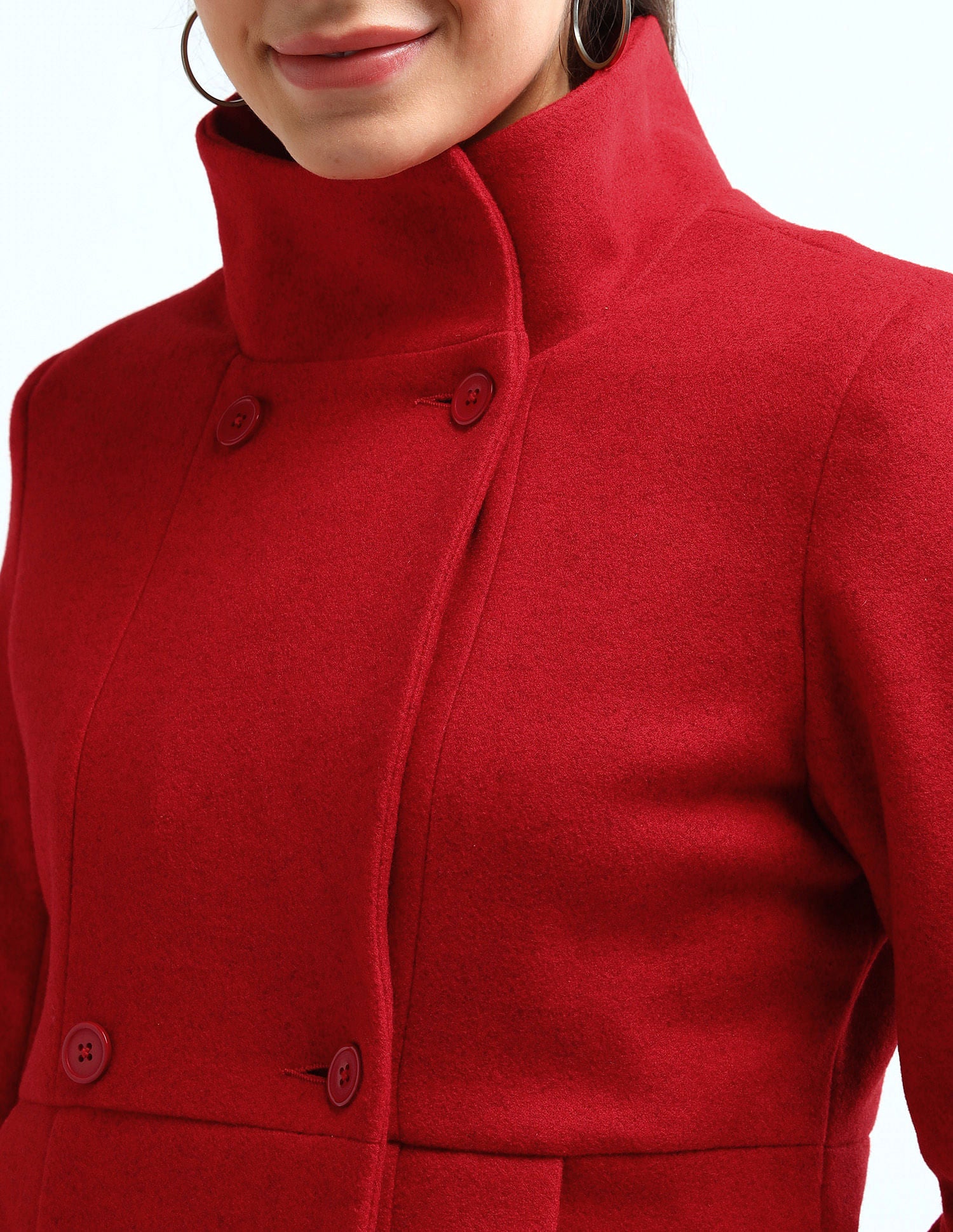 High Neck Felt Jacket Red - U.S. POLO ASSN. | Large