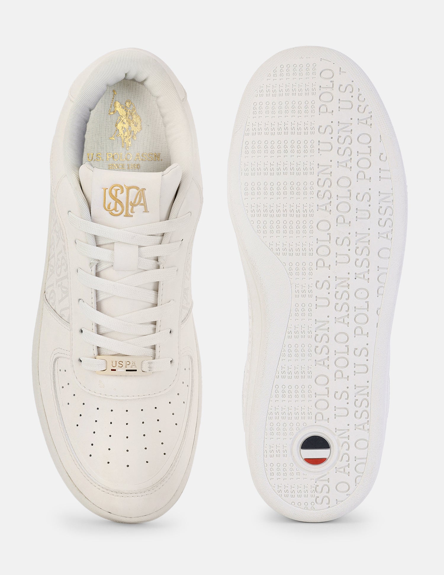 Printed Veera Sneakers Off White - U.S. Polo Assn. India | Large