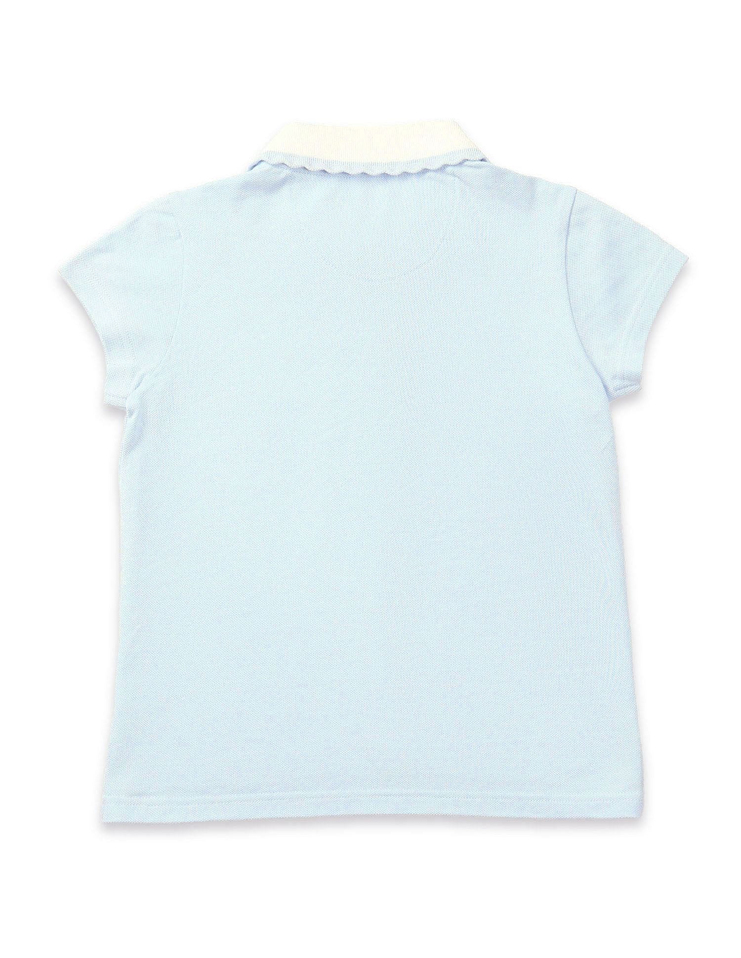 Girls Solid Polo Shirt Light Blue - U.S. POLO ASSN. | Large